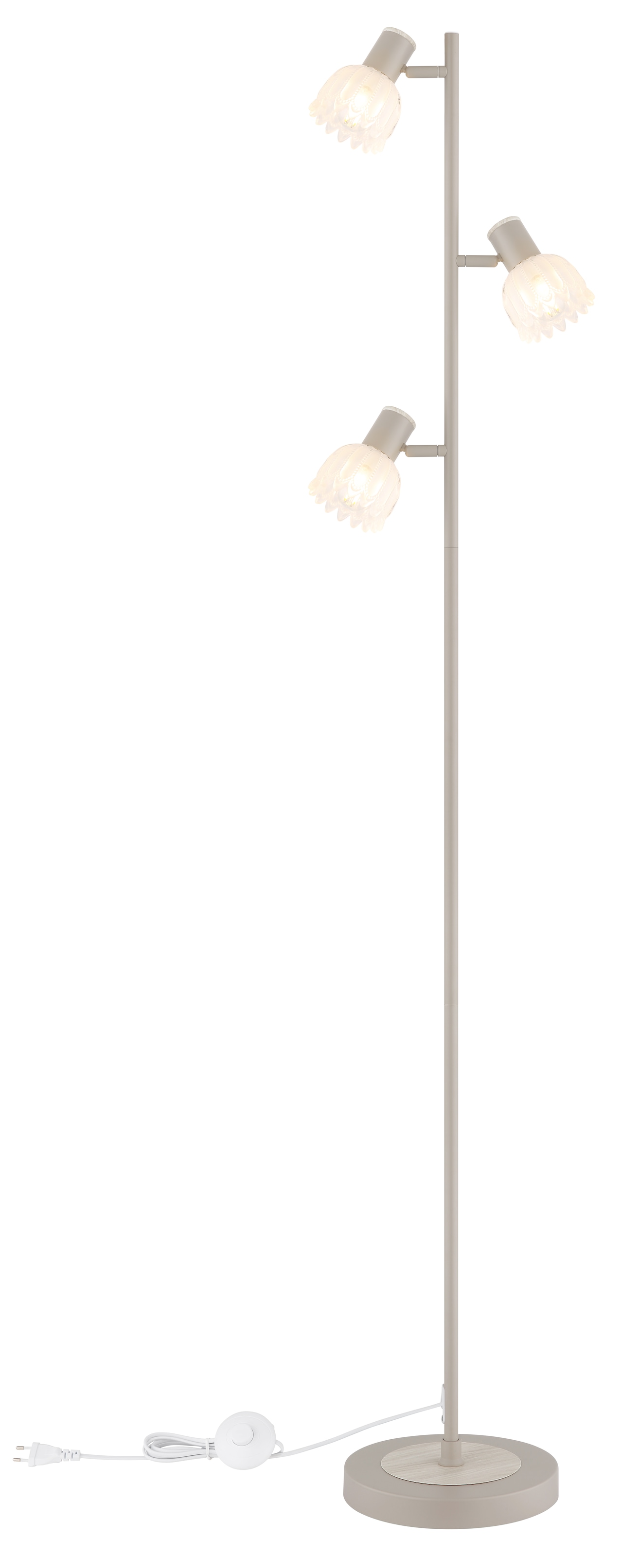 GLOBO LIGHTING Stehlampe »PLANTA« E14 1 Stk. Stehleuchte für Wohnzimmer Holzoptik sand