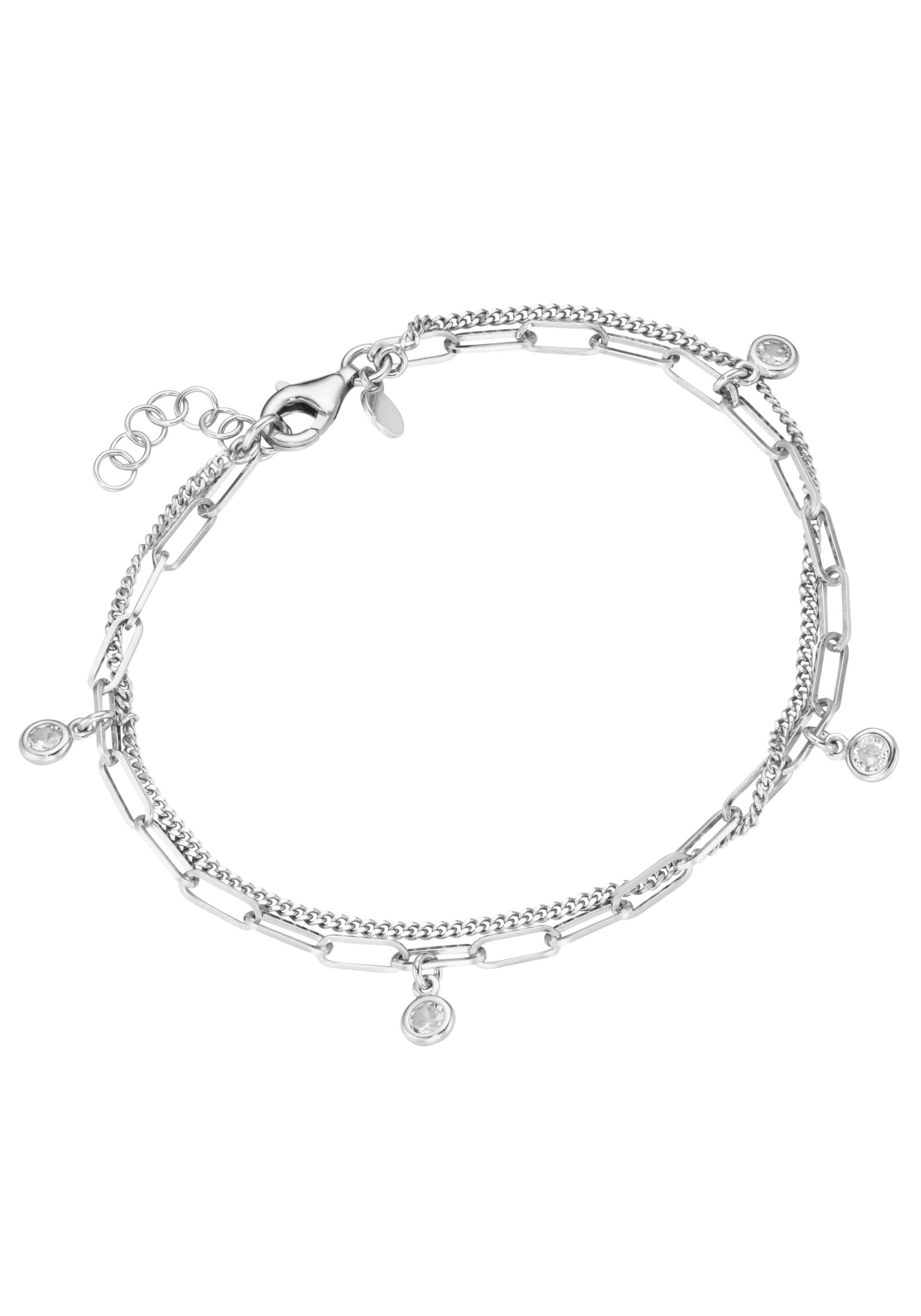 Armband »Schmuck Geschenk Silber 925 Armschmuck Armkette Gliederkette«, mit Zirkonia...