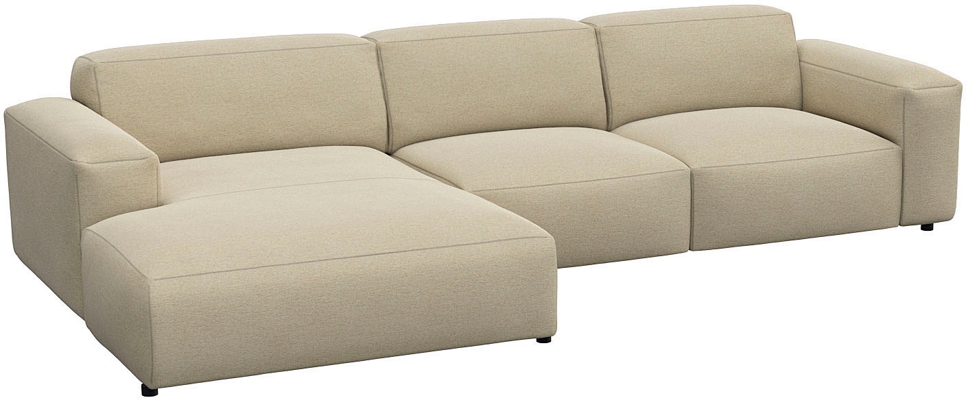 FLEXLUX Ecksofa »Lucera bequem und komfortabel durch hochwertigen Sitzaufbau, L-Form«, modern & anschmiegsam, Kaltschaum, Stahl-Wellenunterfederung