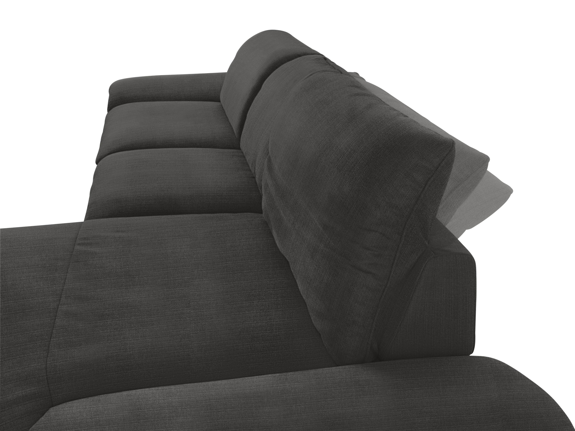 W.SCHILLIG Ecksofa »enjoy&MORE, Designsofa, bequem, zeitlos und elegant, L-Form«, Sitztiefenverstellung, Füße schwarz pulverbeschichtet, Breite 340 cm