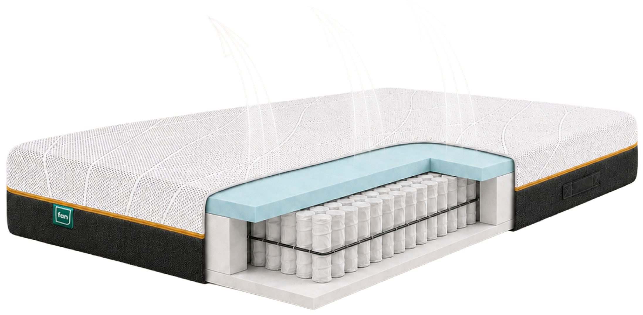 fan Taschenfederkernmatratze »fan Flexible Duo T, Matratze 90x200 cm, 140x200 cm & mehr, in H2/H3« 22 cm hoch 1.034 Federn 1 Stk. tlg. Wendematratze mit Pure Fresh-Bezug, 1034 Federn (bei 100x 200 cm)