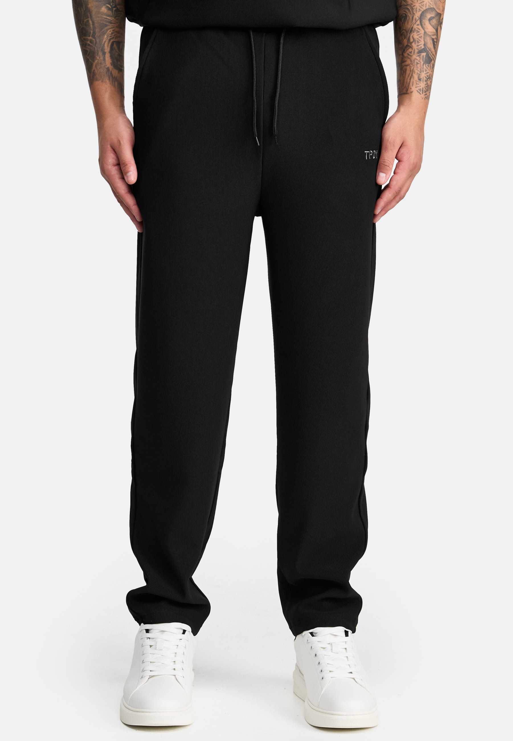 trueprodigy Jogginghose "Ewan Rippstrucktur Stickerei Eingrifftaschen"