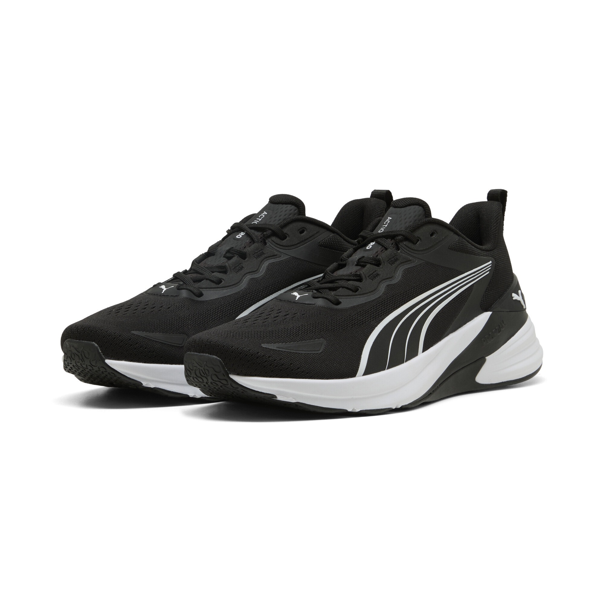 PUMA Damen Trainingsschuh "Action Pro Trainingsschuhe Erwachsene", Gr. 41, schwarz-weiß, Obermaterial: Synthetik, Textil. Futter: Textil. Innensohle: