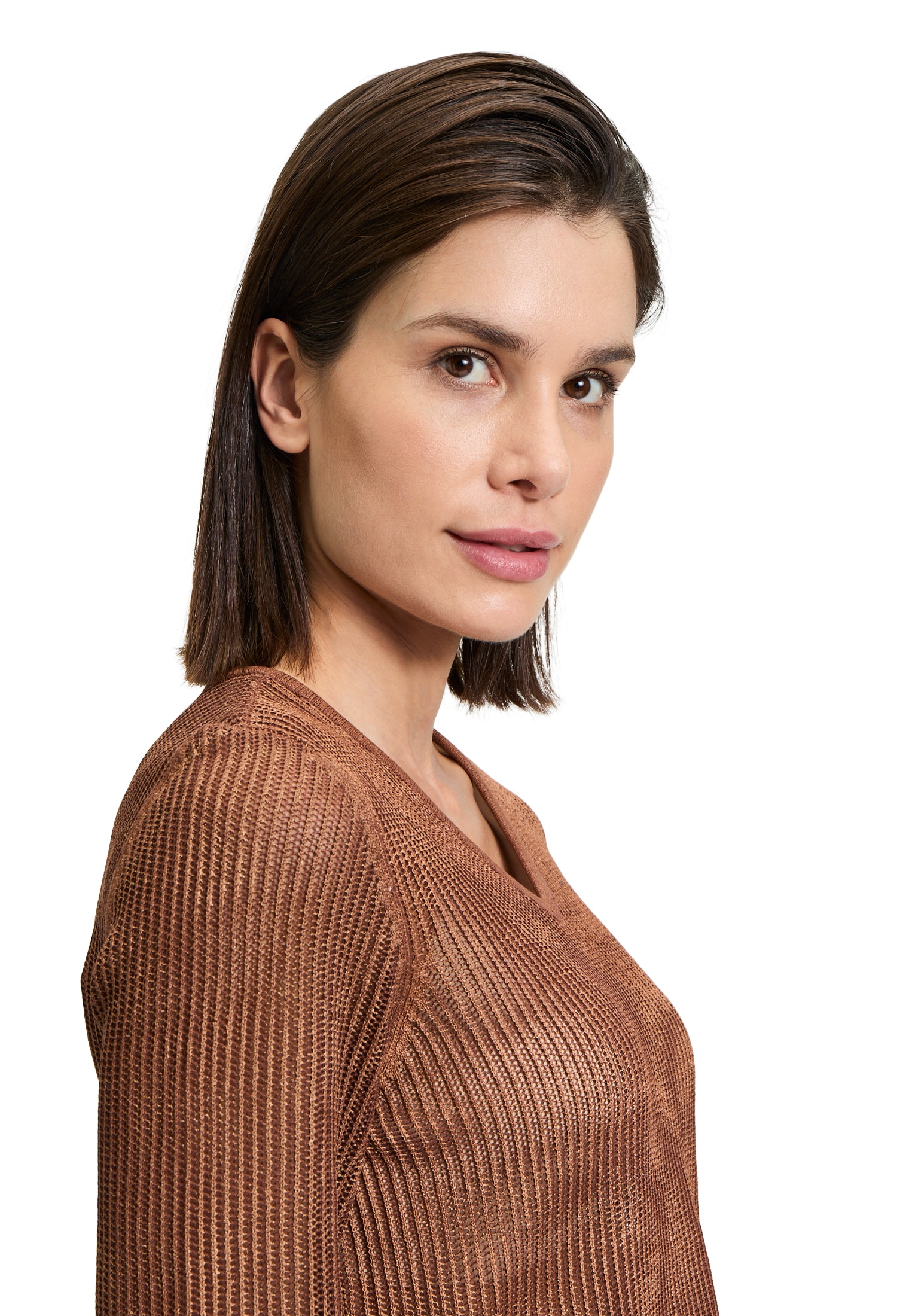 Betty Barclay Strickpullover »Betty Barclay Damen Feinstrickpullover mit Lochmuster«, (1 tlg.), Foliendruck