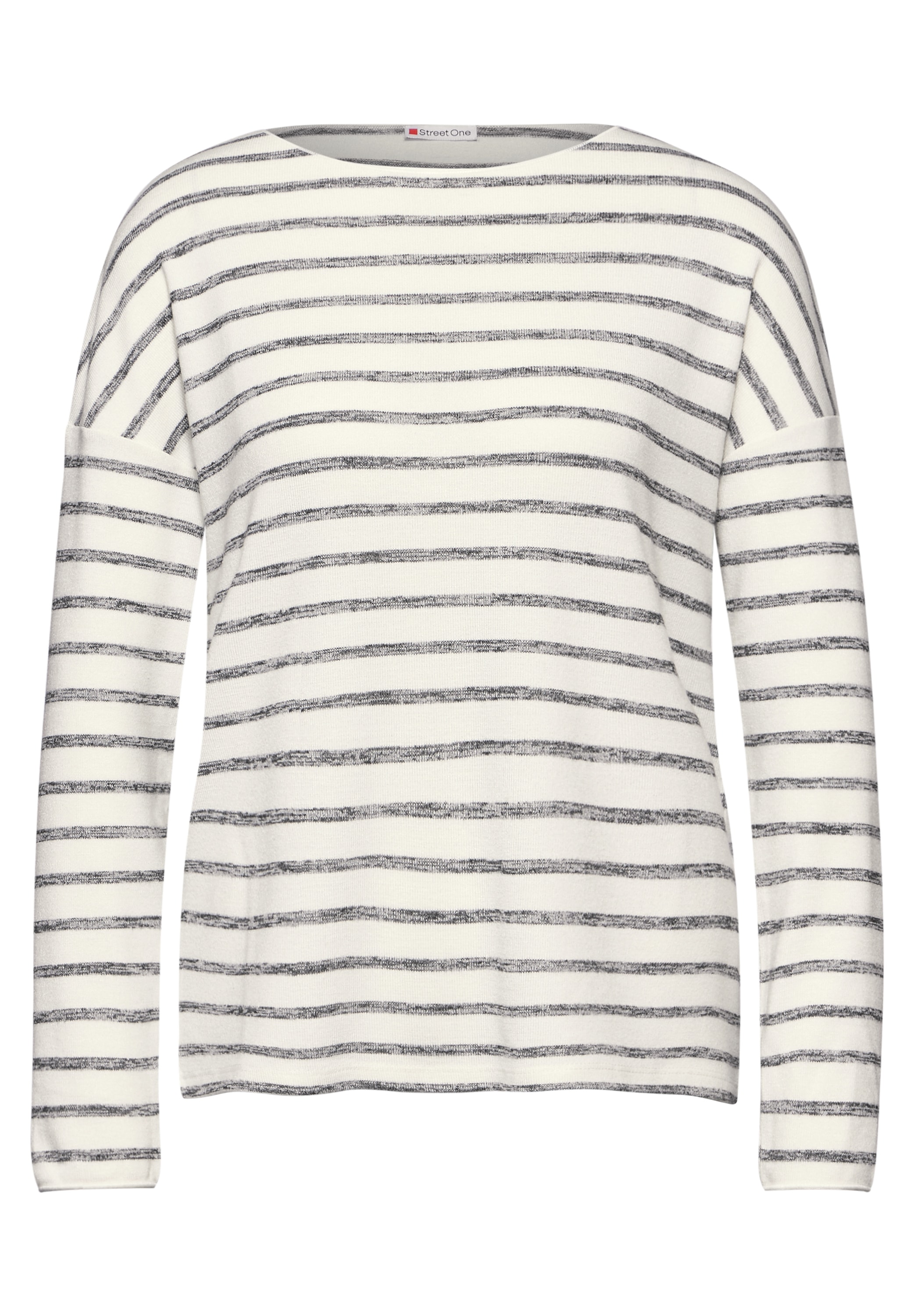 STREET ONE Langarmshirt, aus softem Materialmix