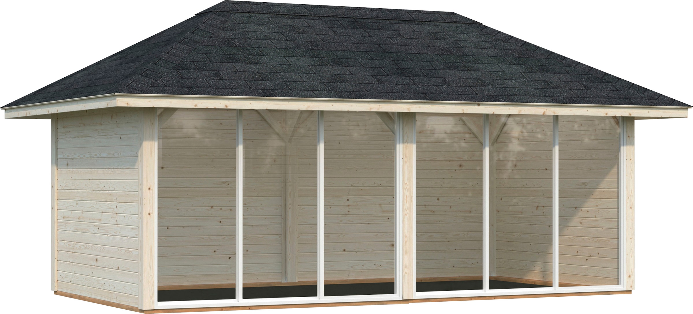 Palmako Holzpavillon "Bianca 16,6 m² Set 6", BxTxH: 588x300x323 cm günstig online kaufen