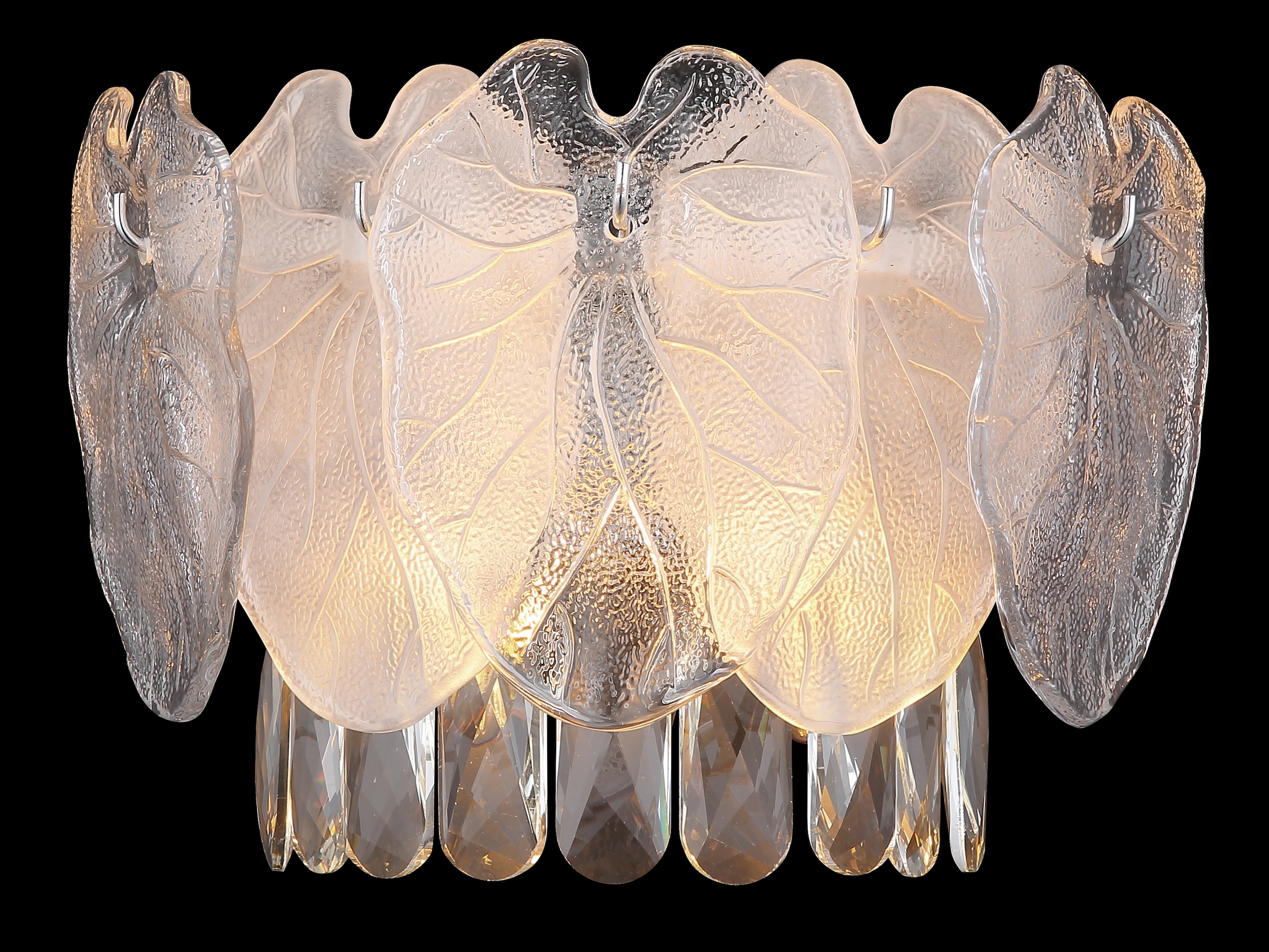 GLOBO LIGHTING Wandleuchte »BENJAMIN«, Leuchtmittel E14 | ohne Leuchtmittel, Wandlampe/Metall/Kristalle/klar/elegant/Wohnzimmer/Flur