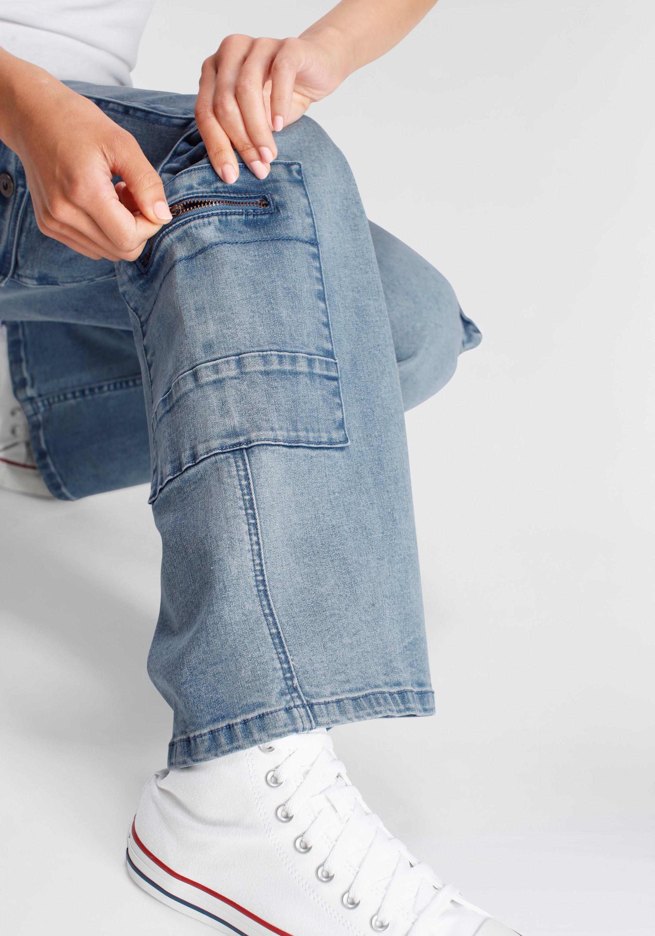 Alife & Kickin Low-rise-Jeans »Cargo-Jeans KyraAK«, NEUE KOLLEKTION