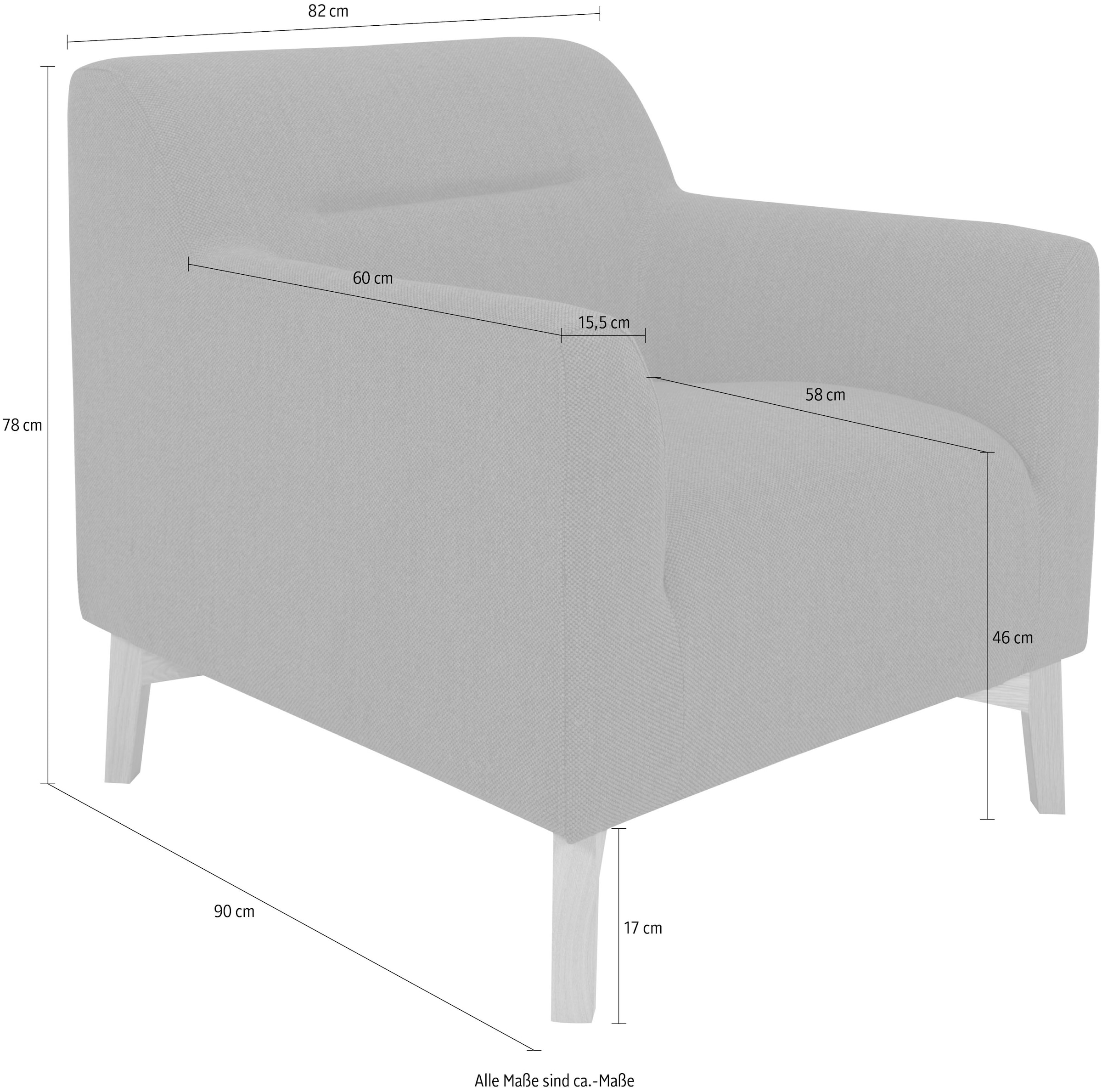 andas Sessel »Kiruna«, bequemer Sitzkomfort, schöne Serienergänzung