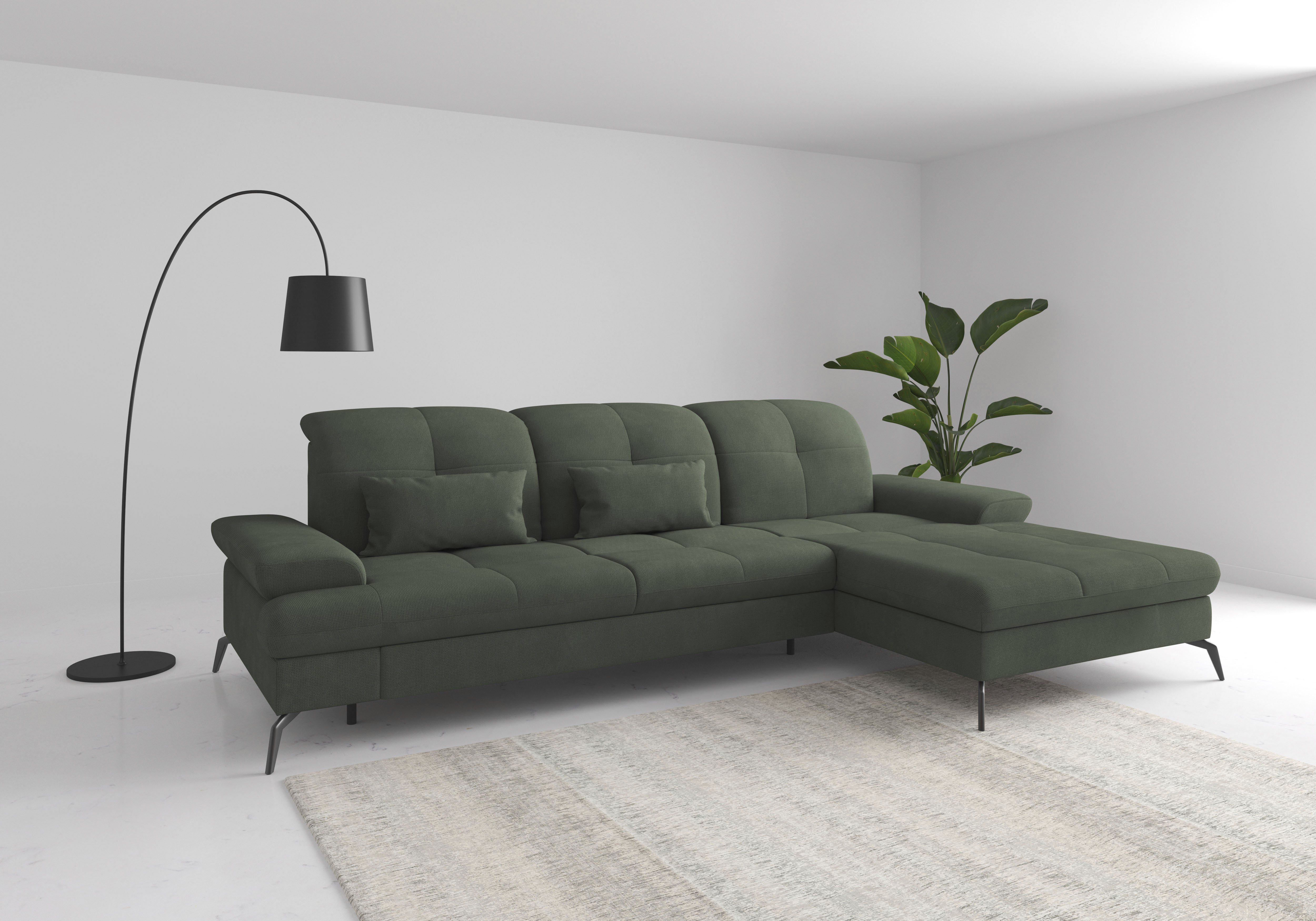 sit&more Ecksofa "Amica, L-Form, inkl. Sitztiefenverstellung & Armteilverstellung" wahlweise mit Schlaffunktion, Bettkasten und Kopfteilverstellung