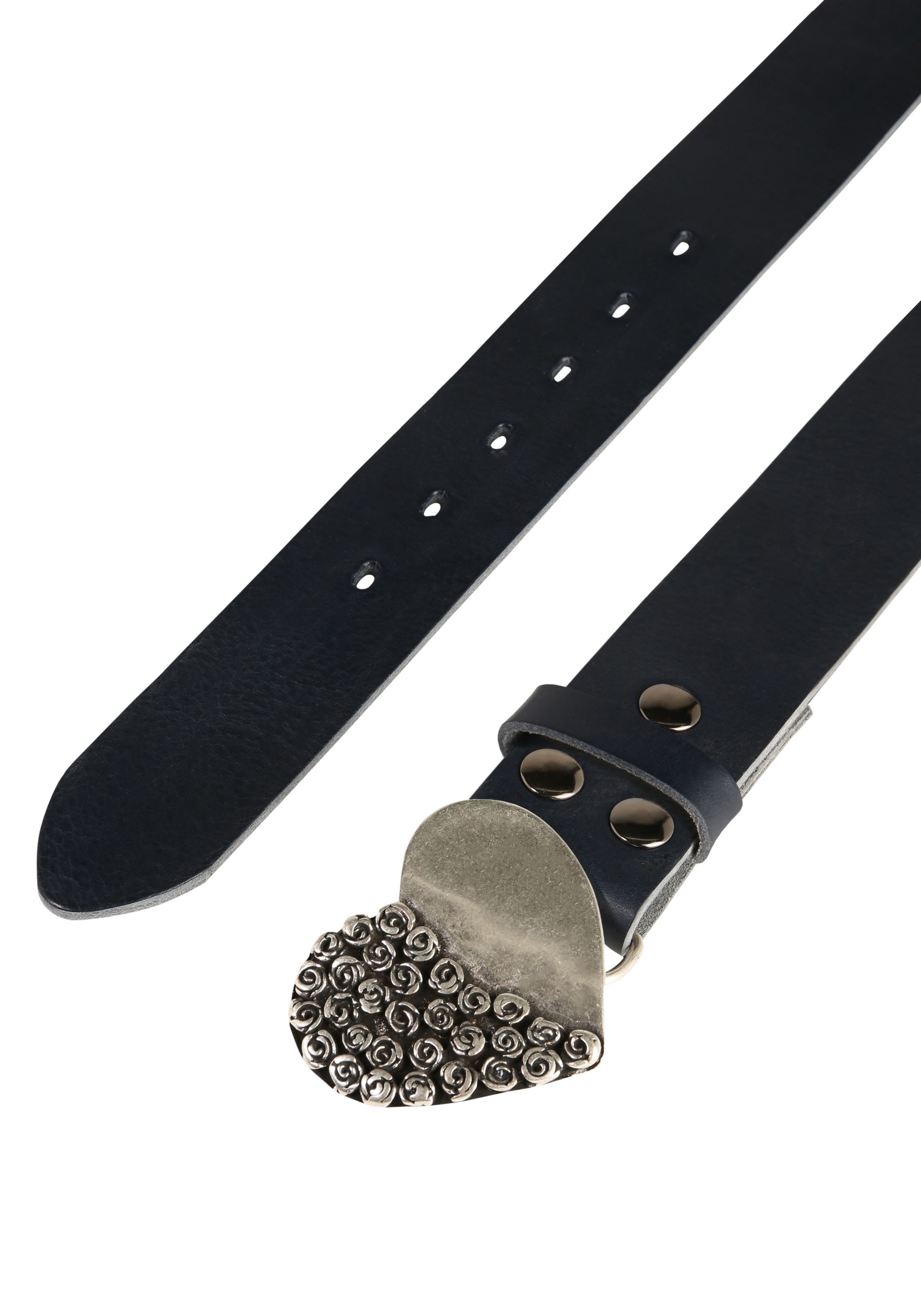 Rettungsring Gürtel Ledergürtel »»Soft Boom Navy«, mit austauschbarer Schließe »Rosenherz Halb««