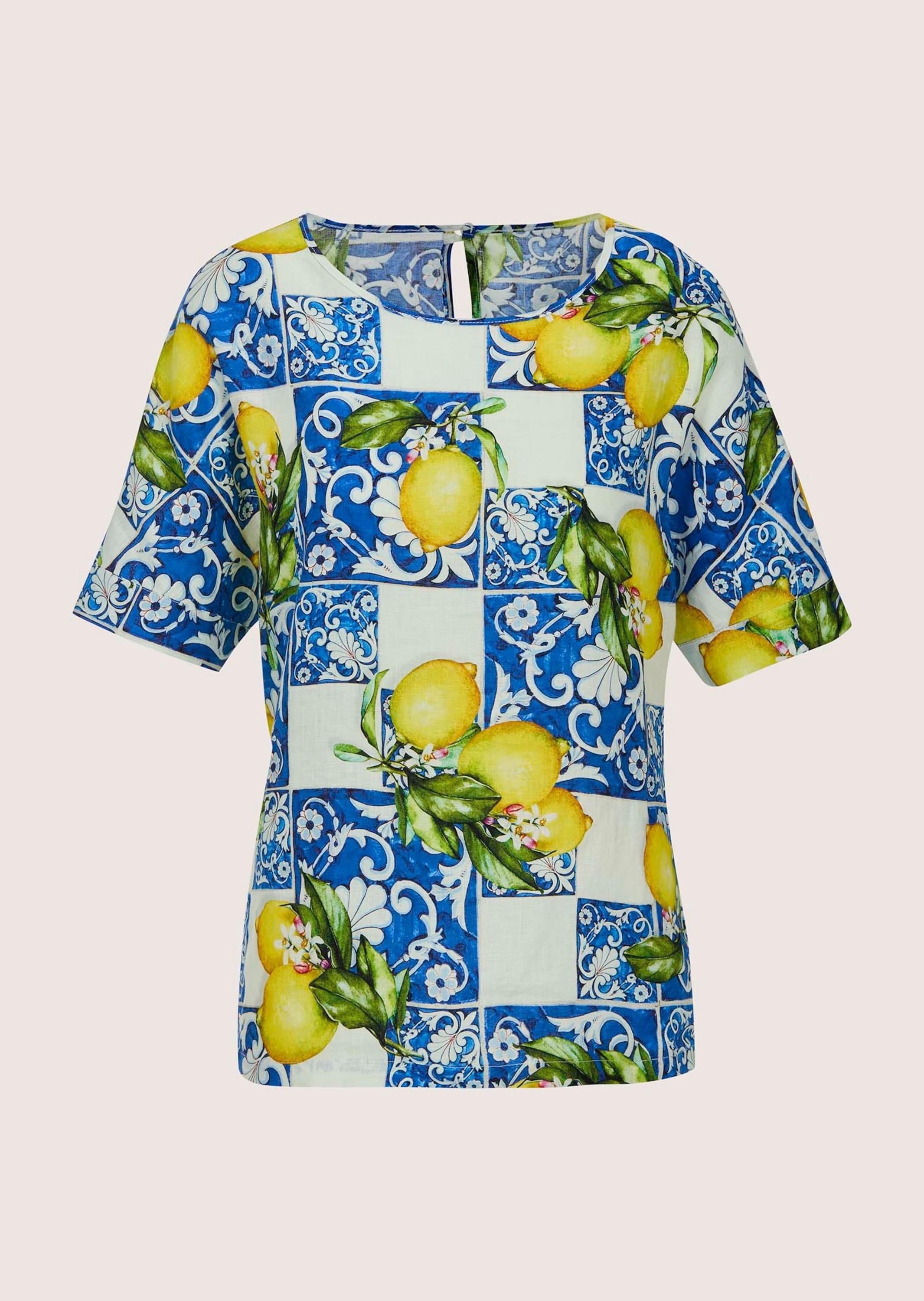 MADELEINE Kurzarmbluse "Blusenshirt Sommerbluse mit mediterranem Print" Übe günstig online kaufen
