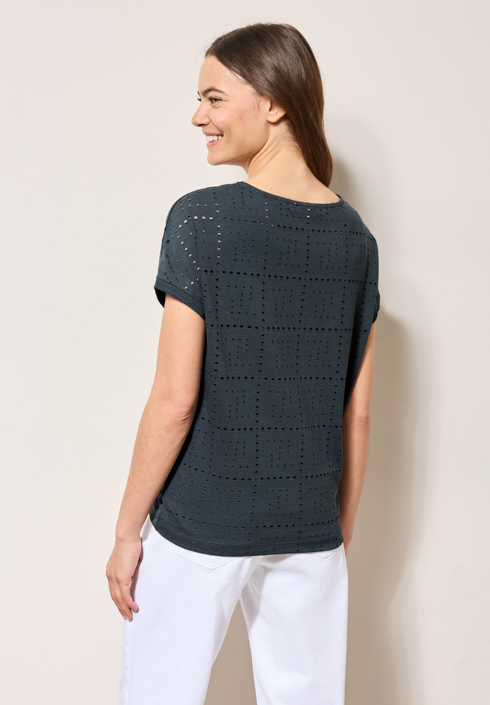 Cecil T-Shirt, mit U-Boot-Ausschnitt