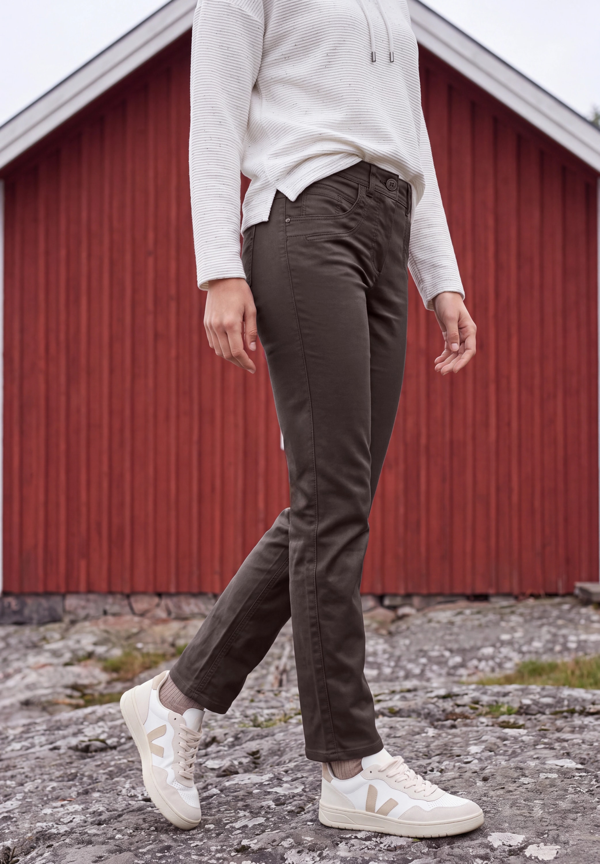 Cecil Stoffhose »Style Toronto«  mit Beschichtung / Viskose-Stretch