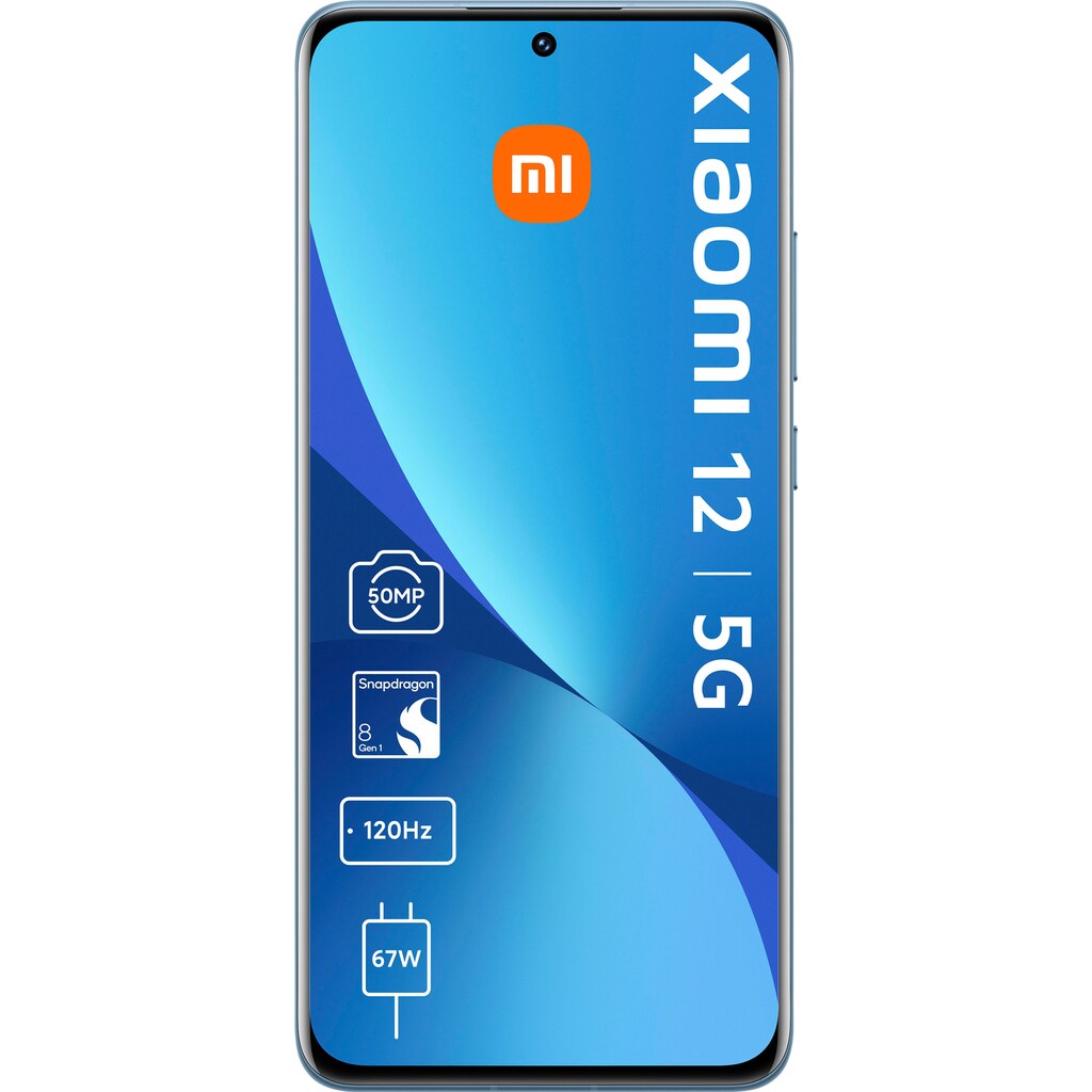 Xiaomi Smartphone »12 5G«, Blue, 15,95 cm/6,28 Zoll, 256 GB Speicherplatz, 50 MP Kamera