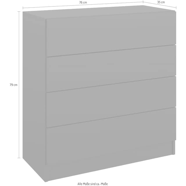 cm Schubkastenkommode | Möbel BAUR Breite borchardt »Vaasa«, 76 bestellen
