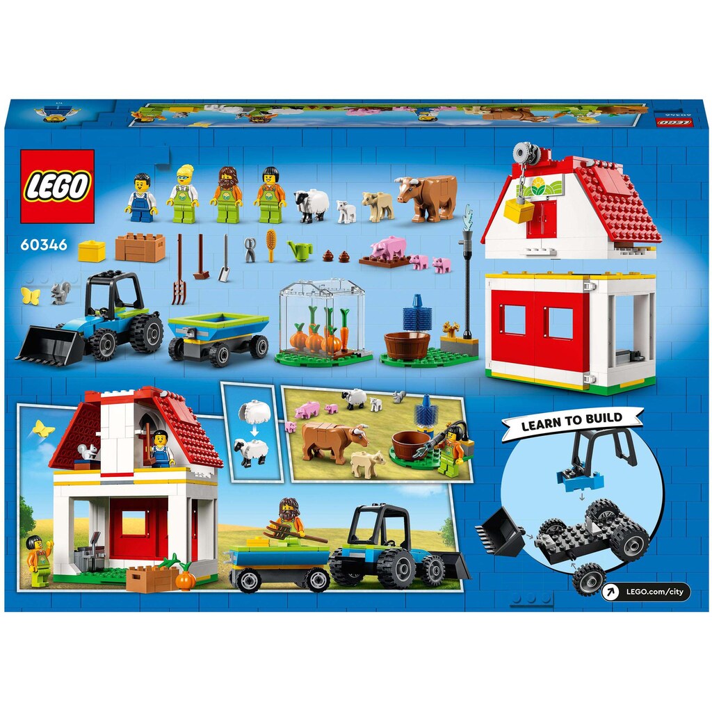 LEGO® Konstruktionsspielsteine »Bauernhof mit Tieren (60346), LEGO® City«, (230 St.)