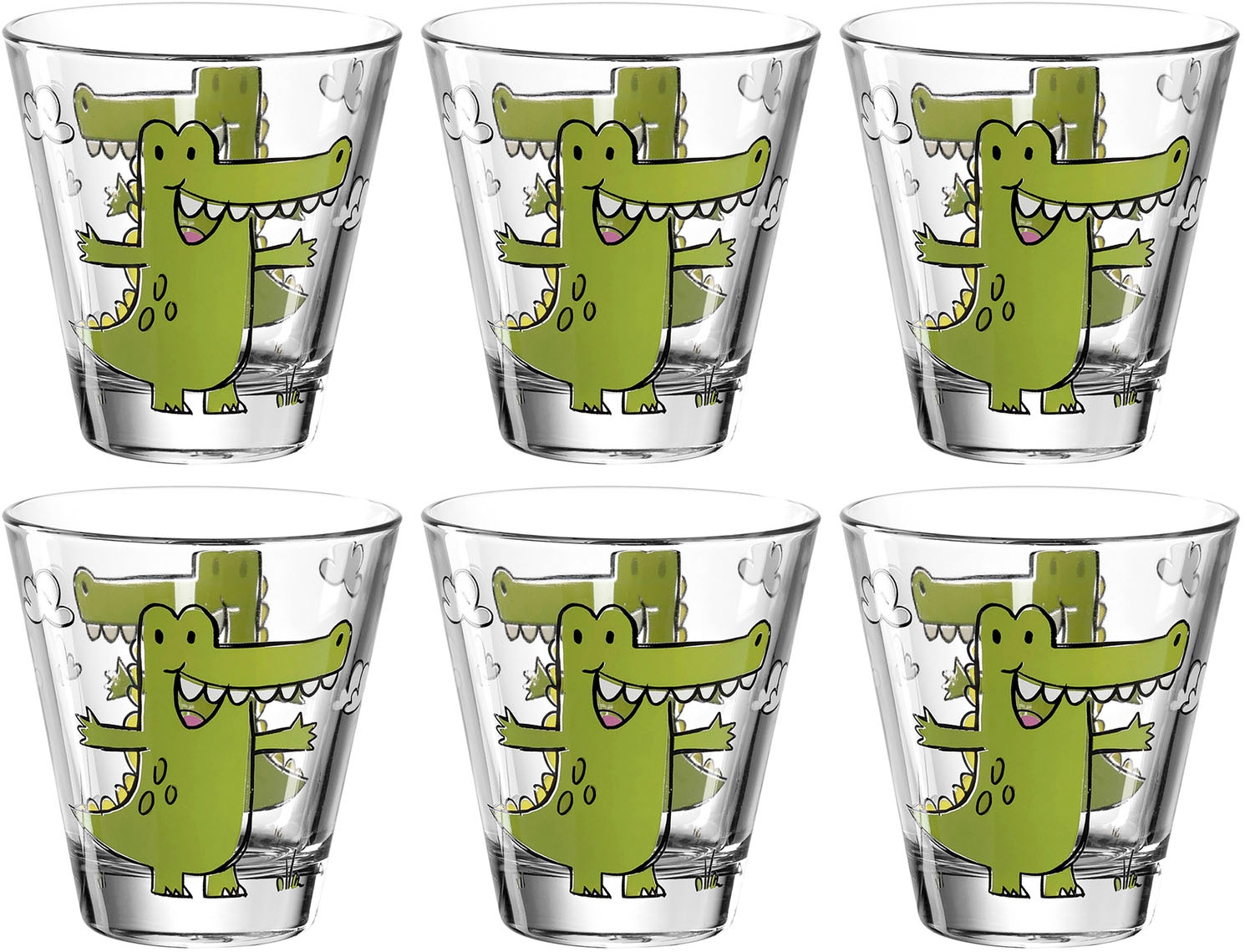 LEONARDO Kinderbecher "BAMBINI Krokodil" 215 ml, 6-teilig