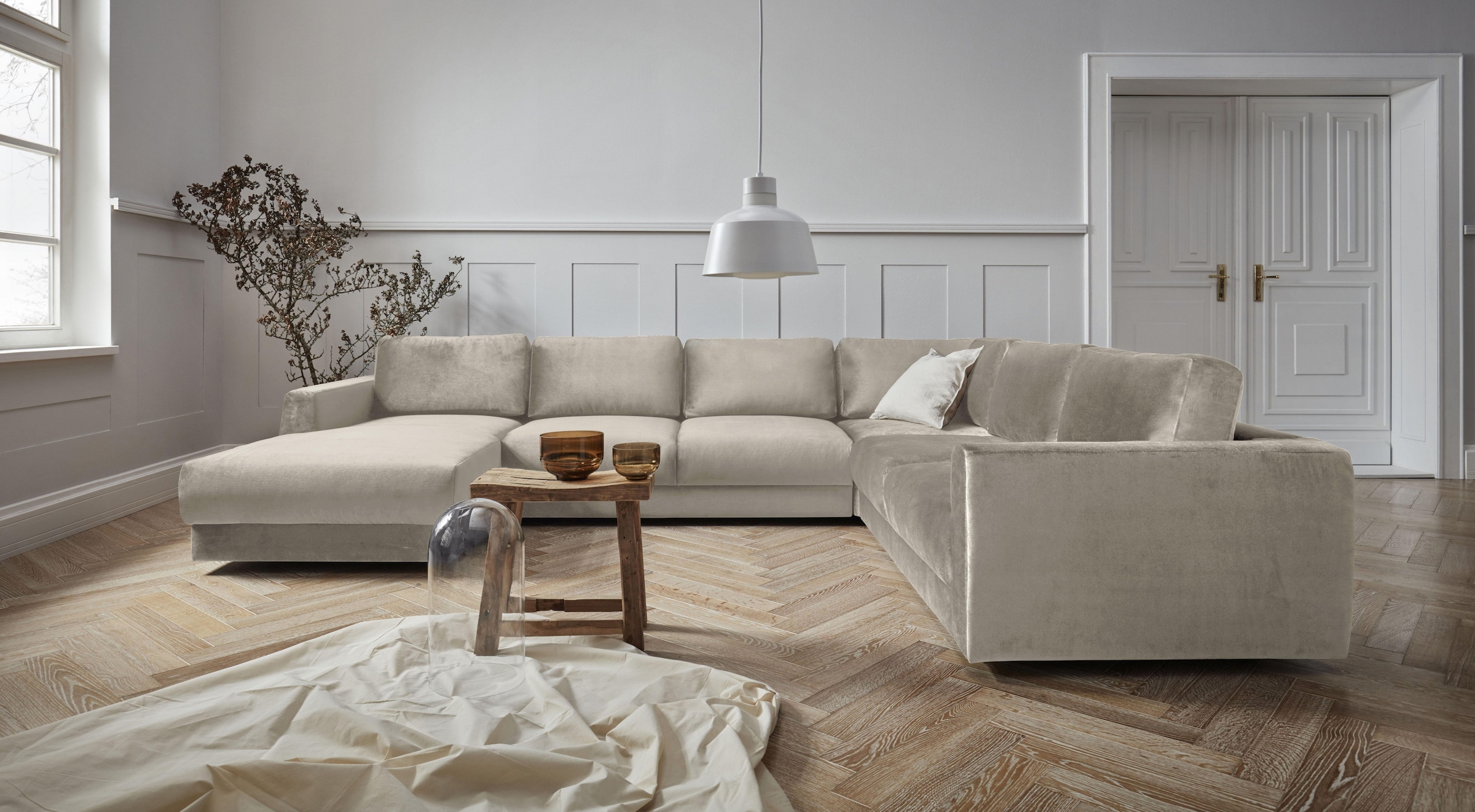 OTTO home Wohnlandschaft "Hobro U-Form" in 3 Bezugsqualitäten in vielen Farben