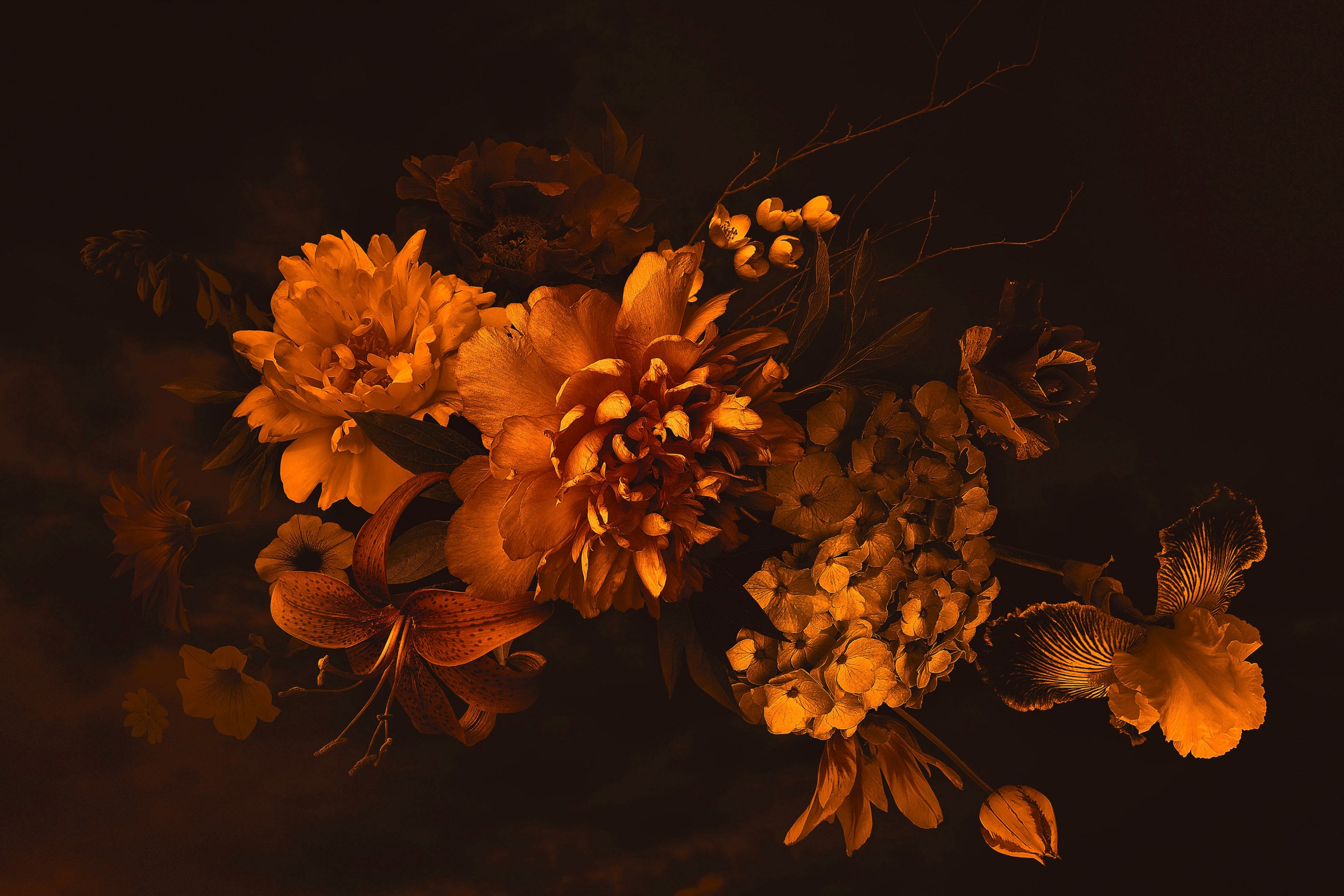 A.S. Création Leinwandbild »Blossom Variety«, Kunst-Blumen-Kinder, (1 St.), Romantische Blumen, Rosen Keilrahmen Leinwand-Bild Wohnzimmer modern