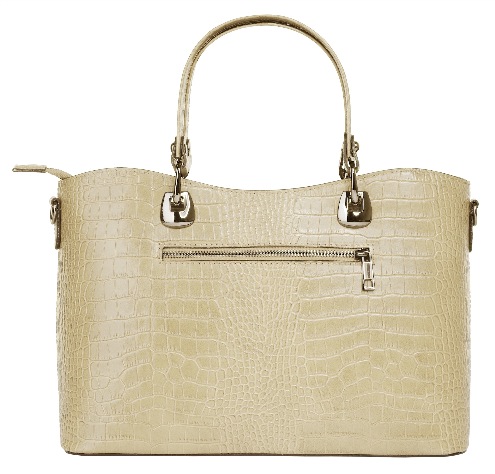 Cluty Henkeltasche, echt Leder, Made in Italy