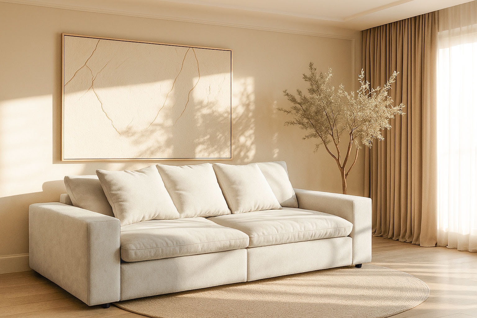 andas Big-Sofa »Venslev«, Lounge-Sofa, mit extra tiefer Sitzfläche und losen Kissen