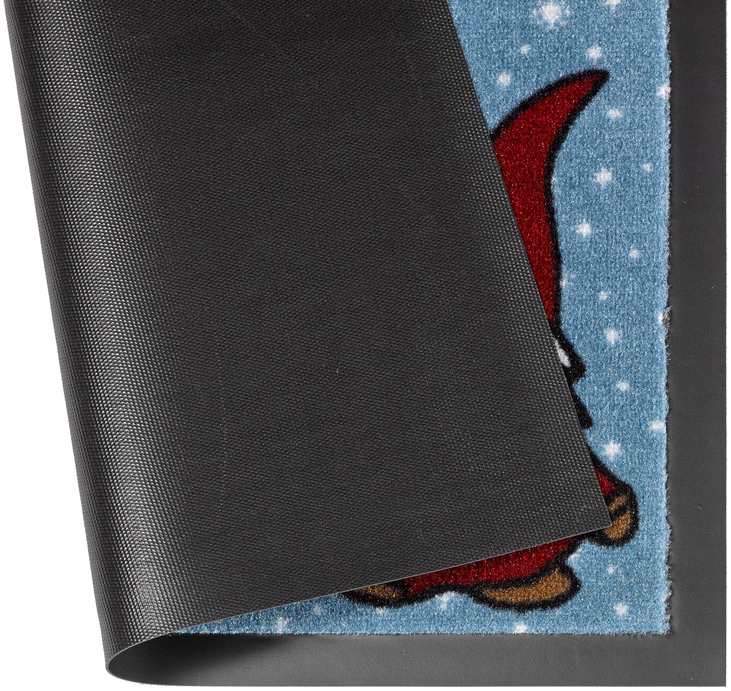 HANSE Home Fußmatte »Weihnachtswichtel, Türmatte«, rechteckig, 7 mm Höhe, In- & Outdoor, Rutschfest, Waschbar, Wetterfest, Türmatte, Zwerg, Flur
