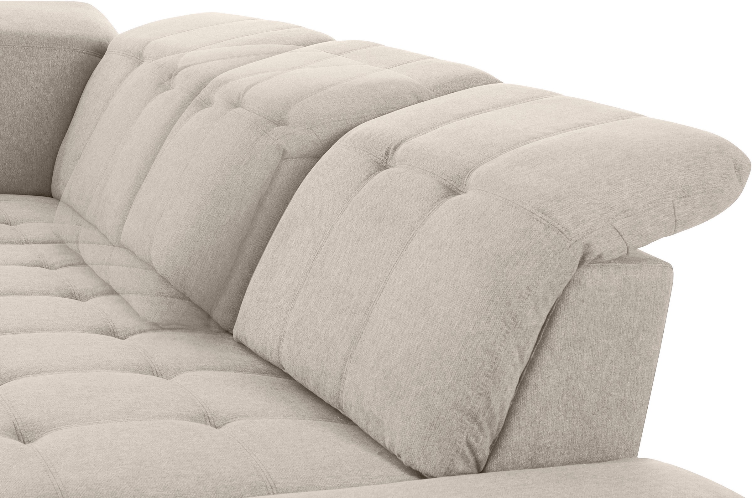 COTTA Ecksofa »Holiday L-Form mit Sitztiefen-, Armteil- und Kopfteilverstellung«, wahlweise mit Bettfunktion & Bettkasten