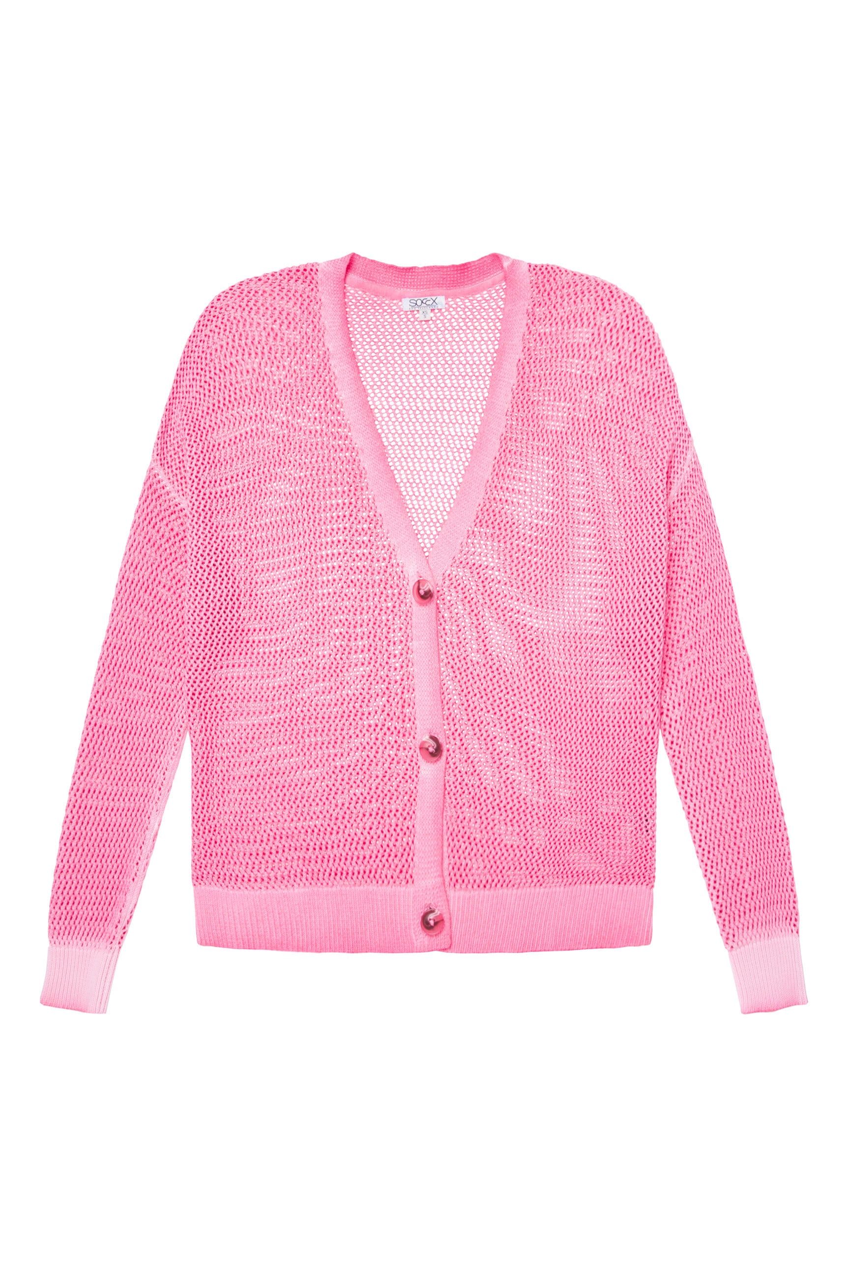 SOCCX Strickjacke, mit Baumwolle