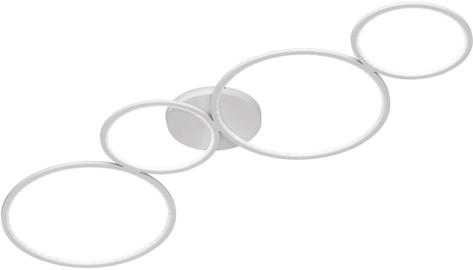 TRIO LEUCHTEN LED Deckenleuchte "Rondo", 4, H: 5cm, 1 Stk., weiß, Wohnzimmer, Leuchten, Deckenlampe LED warmweiß 3000K dimmbar per Wandschalter 4800