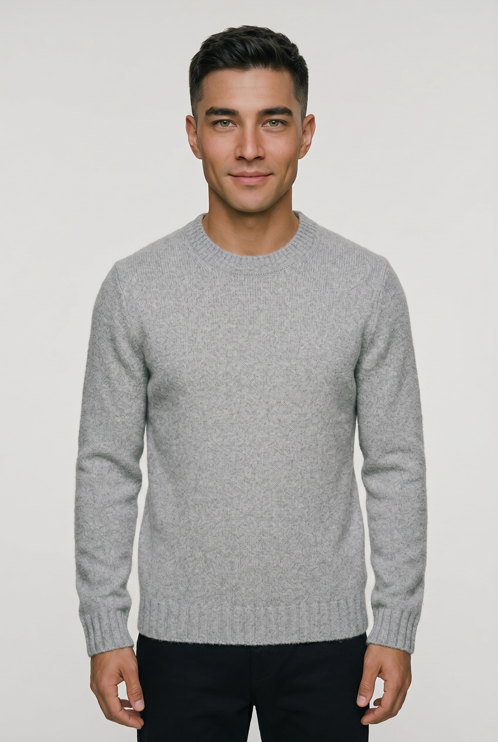 Cinque Strickpullover "CIZAC" Rundhalsausschnitt, Slim Fit, Rippdetails an der Seitennaht