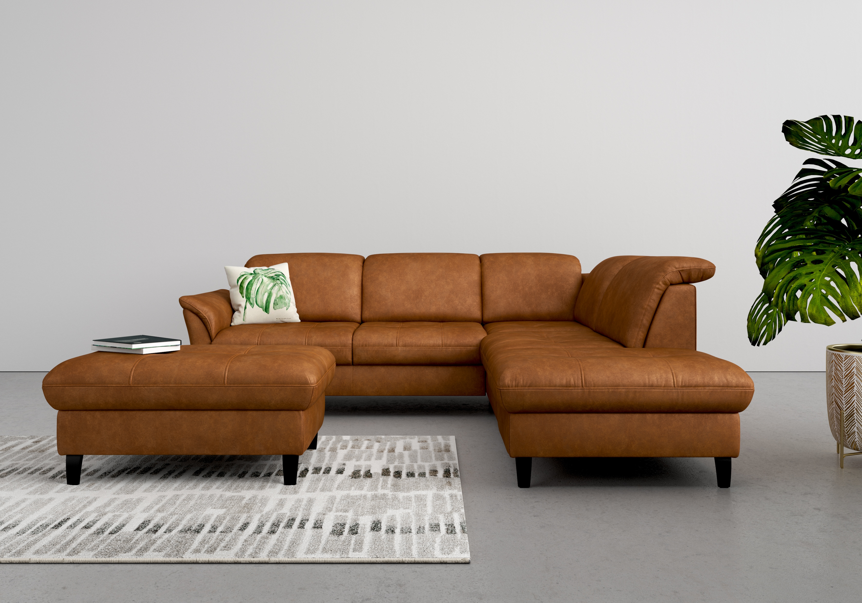 sit&more Ecksofa "Maggiore L-Form" wahlweise mit Kopfteilverstellung, Schlaffunktion und Stauraum