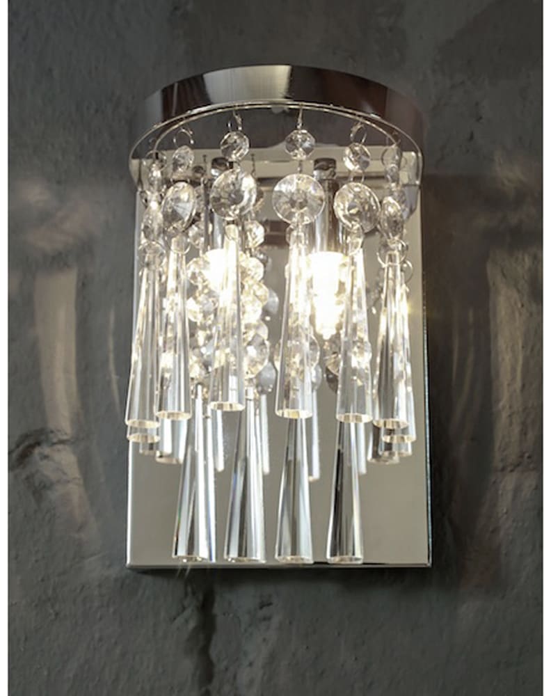 SPOT Light Wandleuchte »LUXORIA«, 2 flammig, Leuchtmittel G9 | Leuchtmittel wechselbar, Echtes Kristallglas, LED-Leuchtmittel inklusive, dekorativ, hochwertig