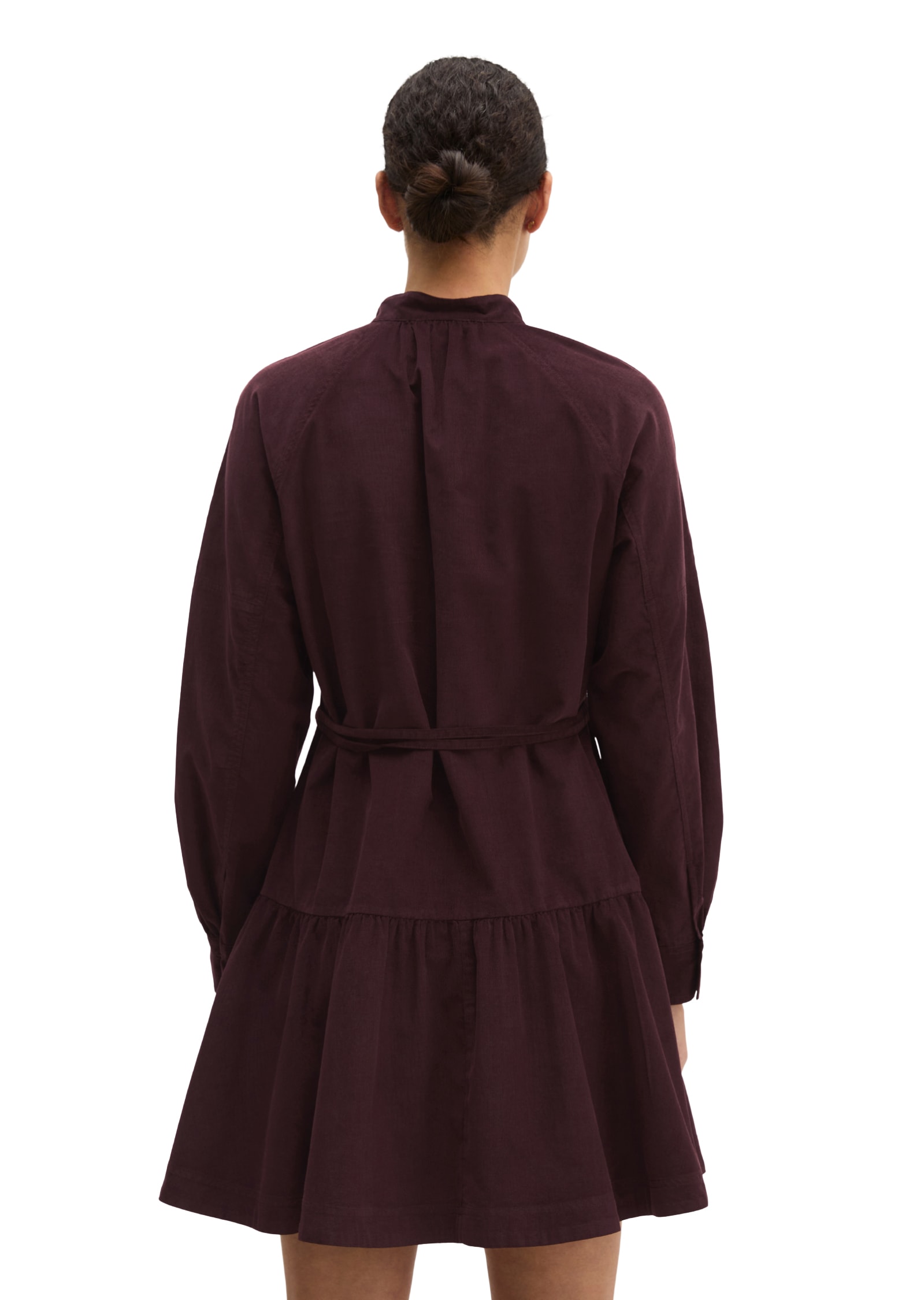 Marc O'Polo Cordkleid mit Bindegürtel, Flared Fit