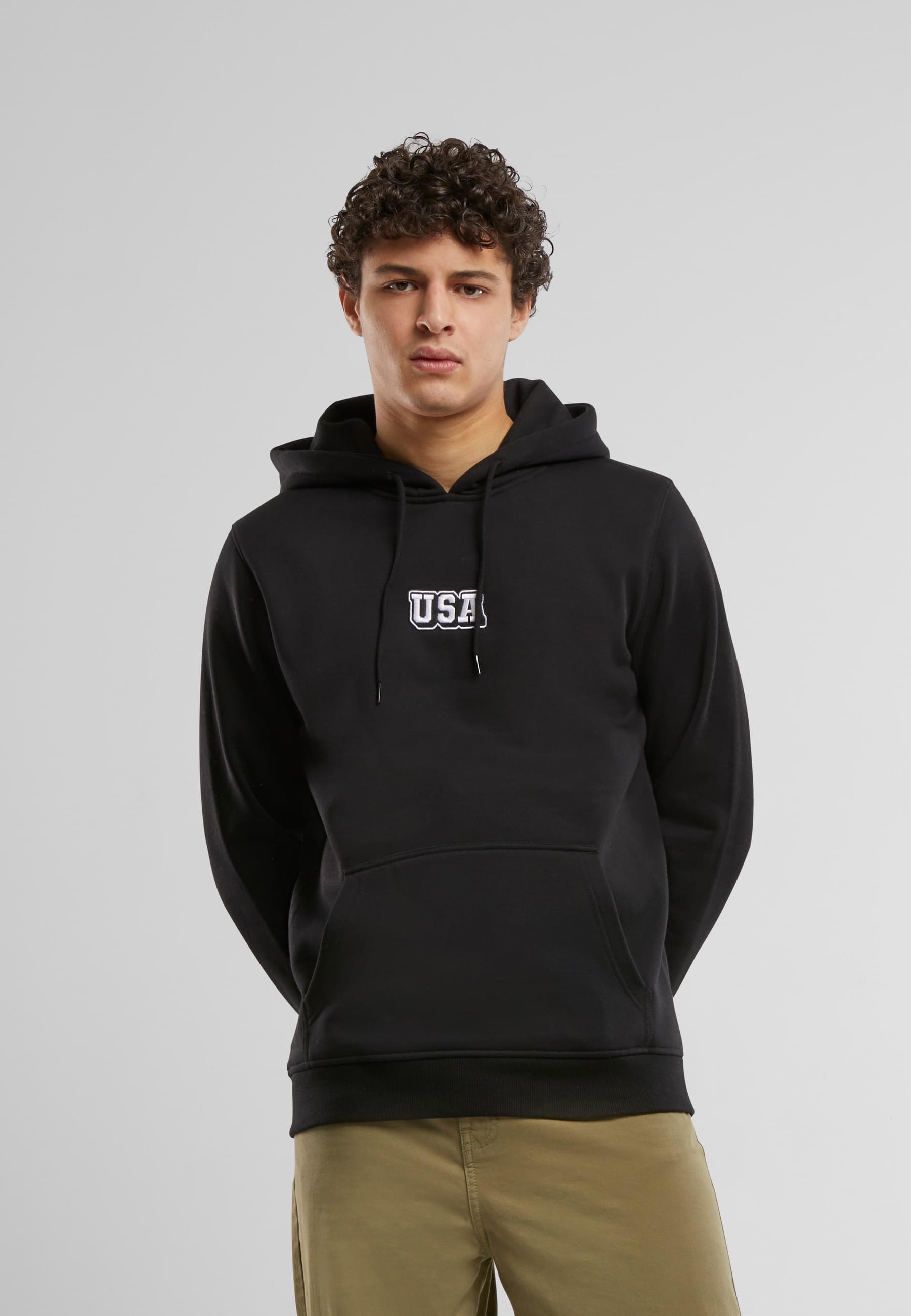 MisterTee Kapuzensweatshirt »MisterTee USA College Wording Patch Hoody«, (1 tlg.)