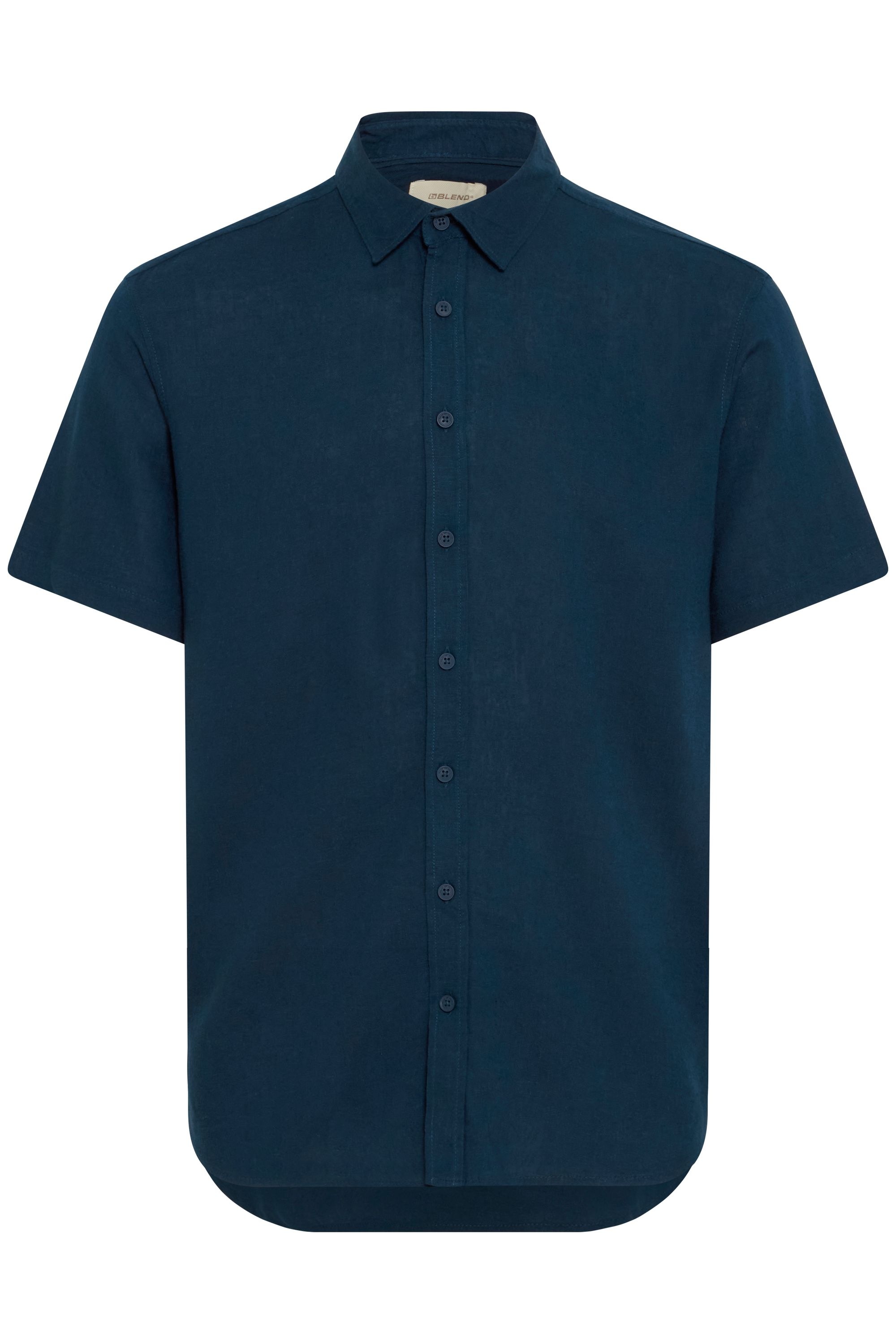 Blend Leinenhemd "BHVIC" Stilvolles Kurzarmhemd aus Leinenmix günstig online kaufen