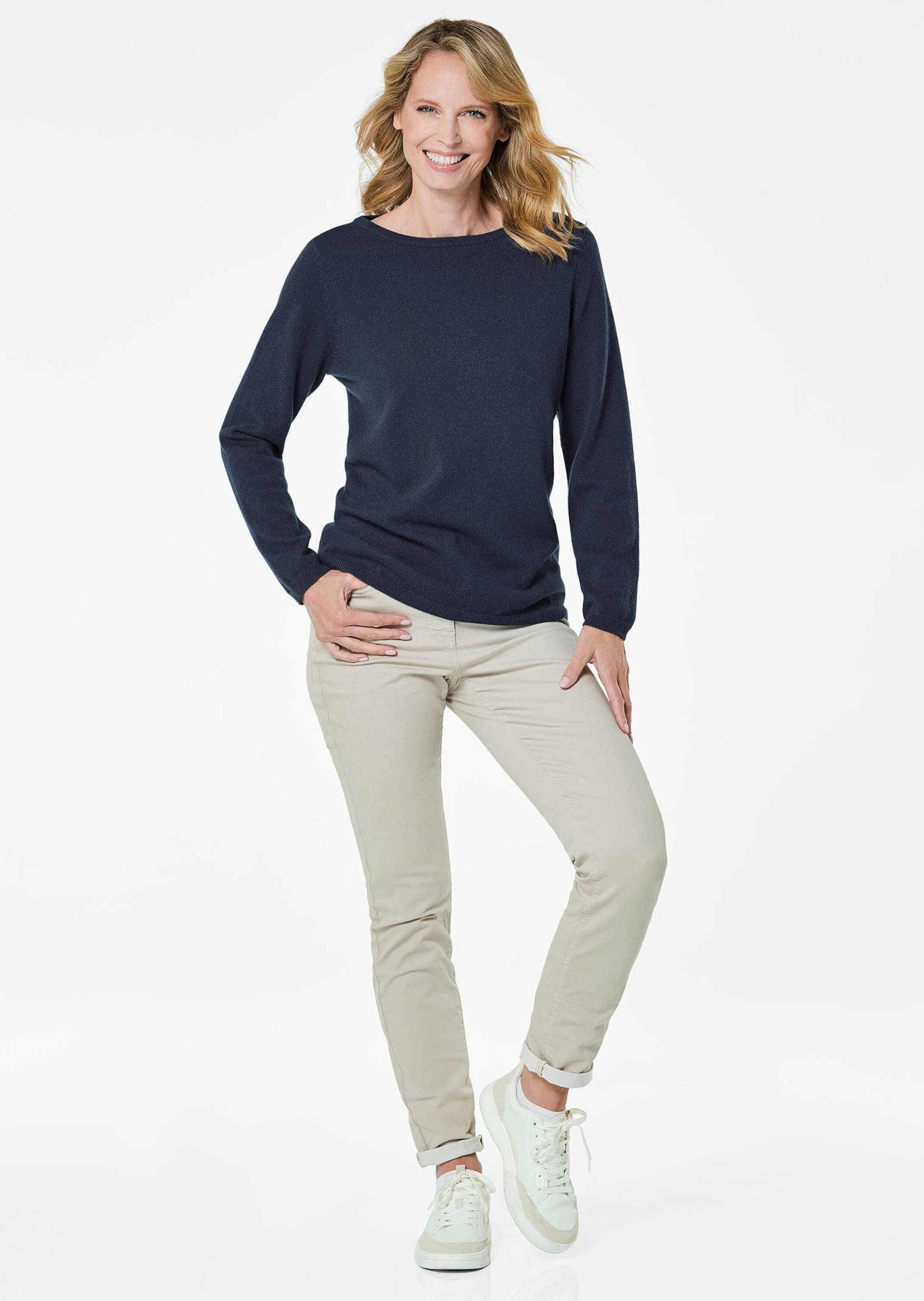 Pull en cachemire GOLDNER col bateau Bleu 38 5