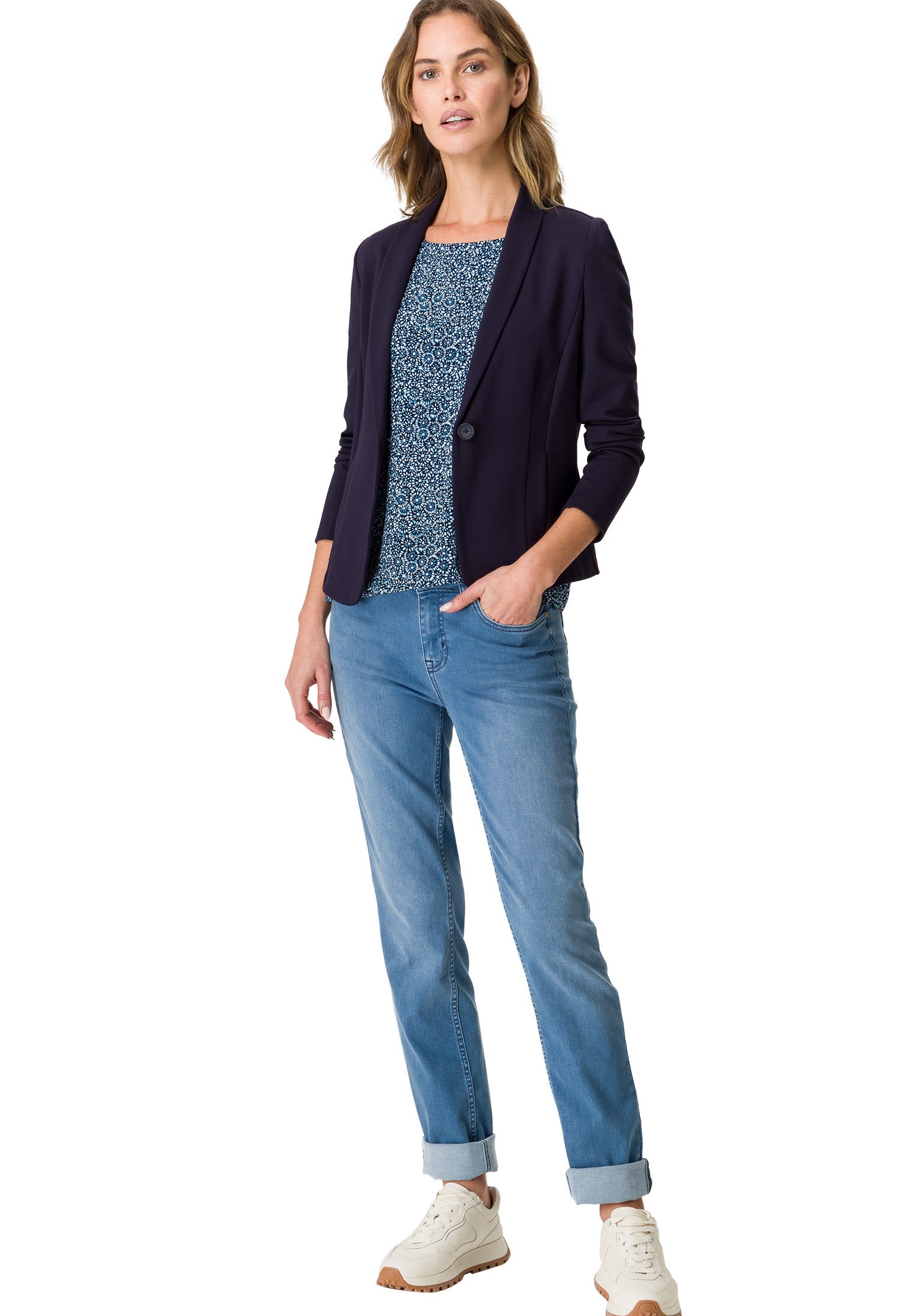 Zero Klassische Bluse »zero Bluse Tunika mit Print«