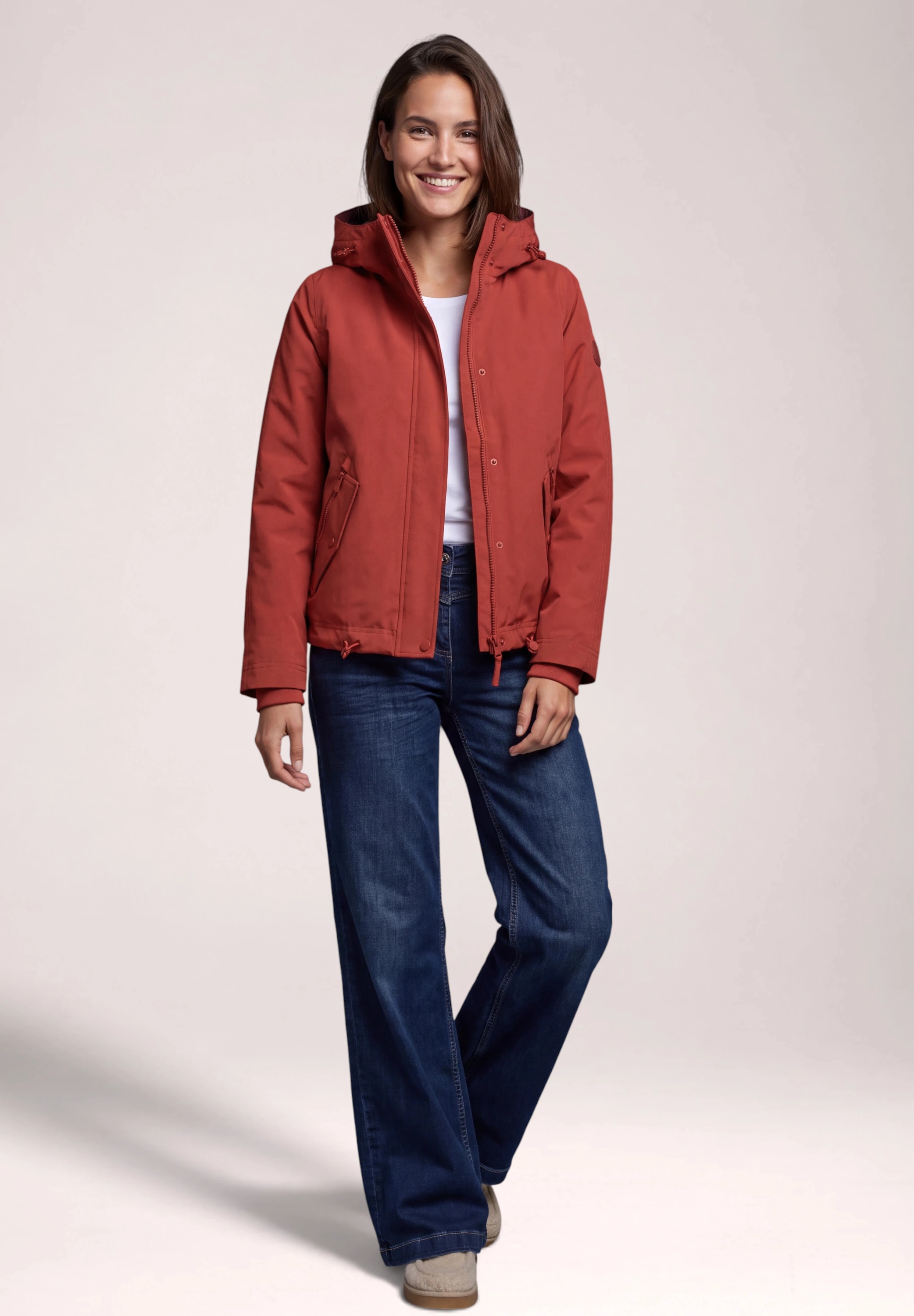 Cecil Kurzjacke mit Kapuze mit Tunnelzug am Saum