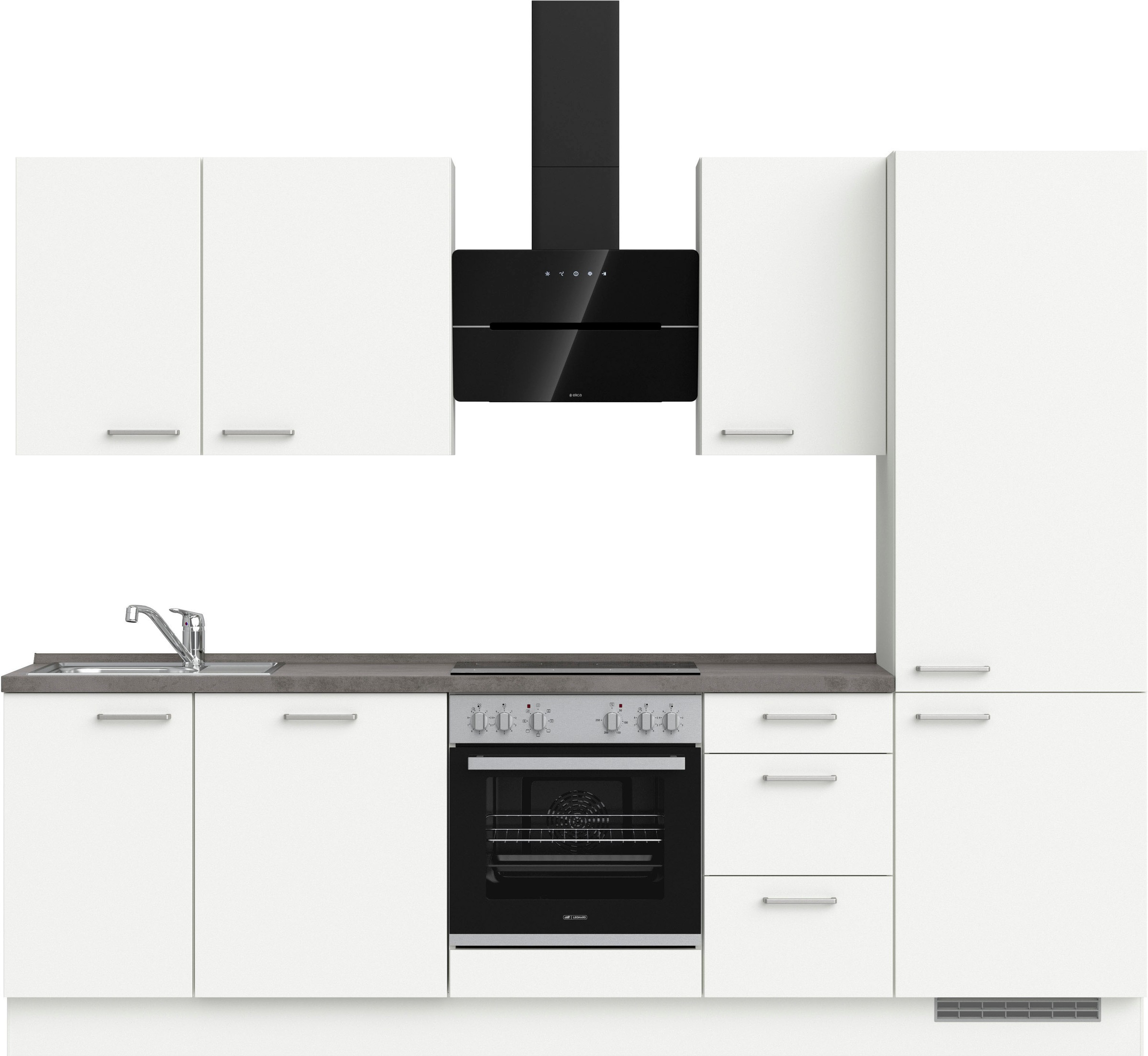 nobilia® Küchenzeile »"Touch II"«, vormontiert, Ausrichtung wählbar, Breite 270 cm, wahlw. mit E-Geräten
