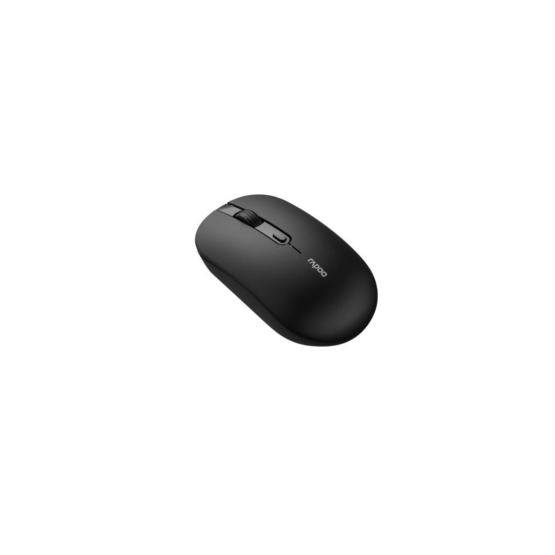 Rapoo ergonomische Maus »1530 Silent, Kabellose optische Maus«, Funk, Tasten: Flüsterleise, DPI: 800 - 1600
