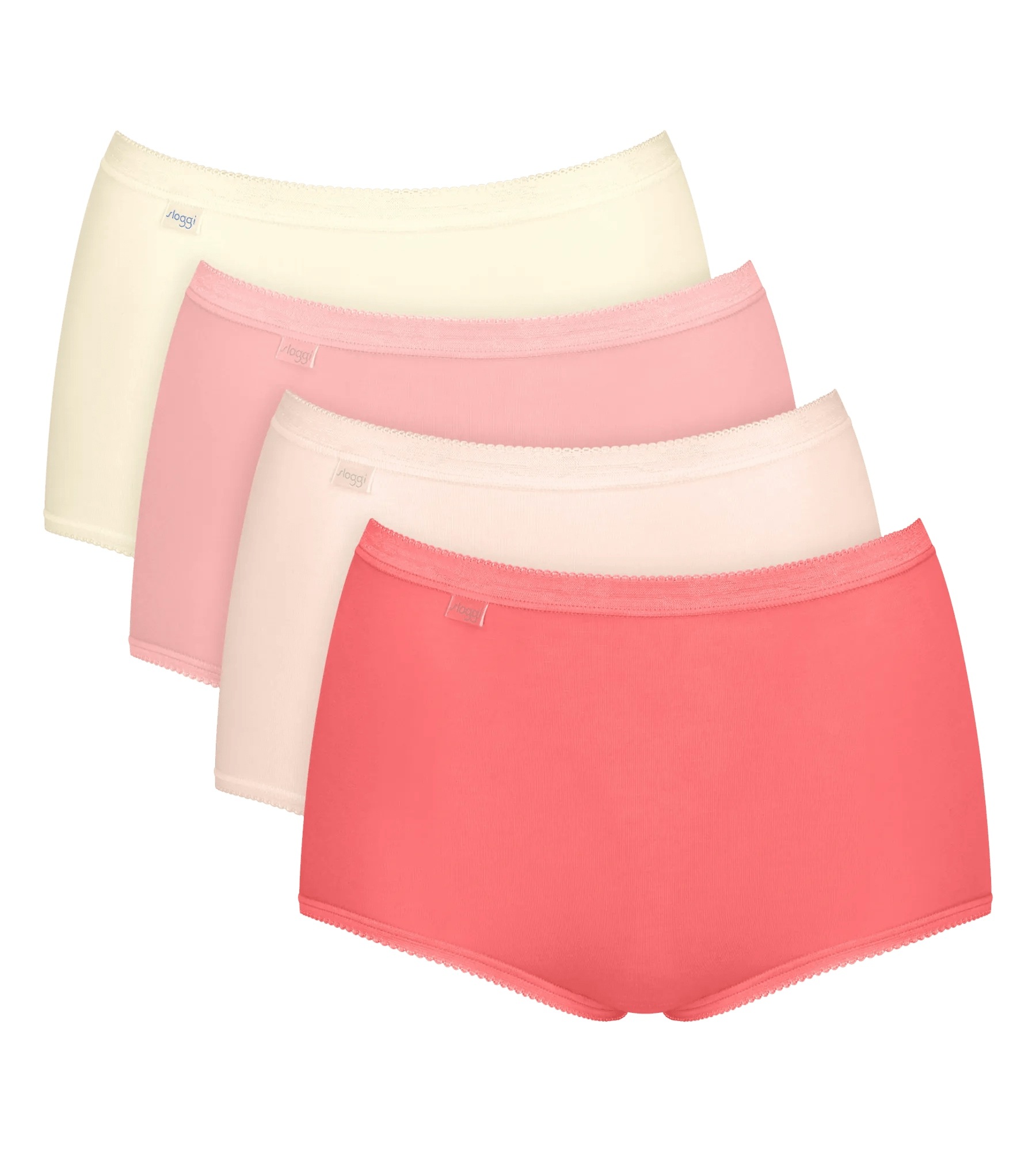 Sloggi Maxislip "Basic+ Maxi" 4er Pack, Perfekter Sitz, Besonders Weiche Nähte, Cotton-Mix, Multipack