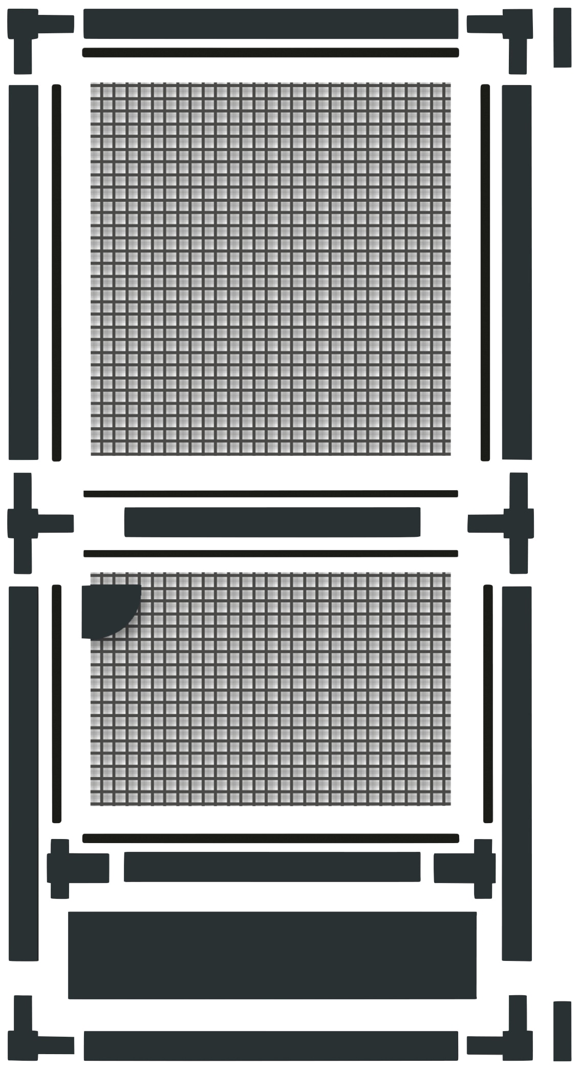 SCHELLENBERG Insektenschutz-Tür »für Balkontür und Terrassentür«, Fliegengitter mit Rahmen, 100 x 210 cm, anthrazit, 70053