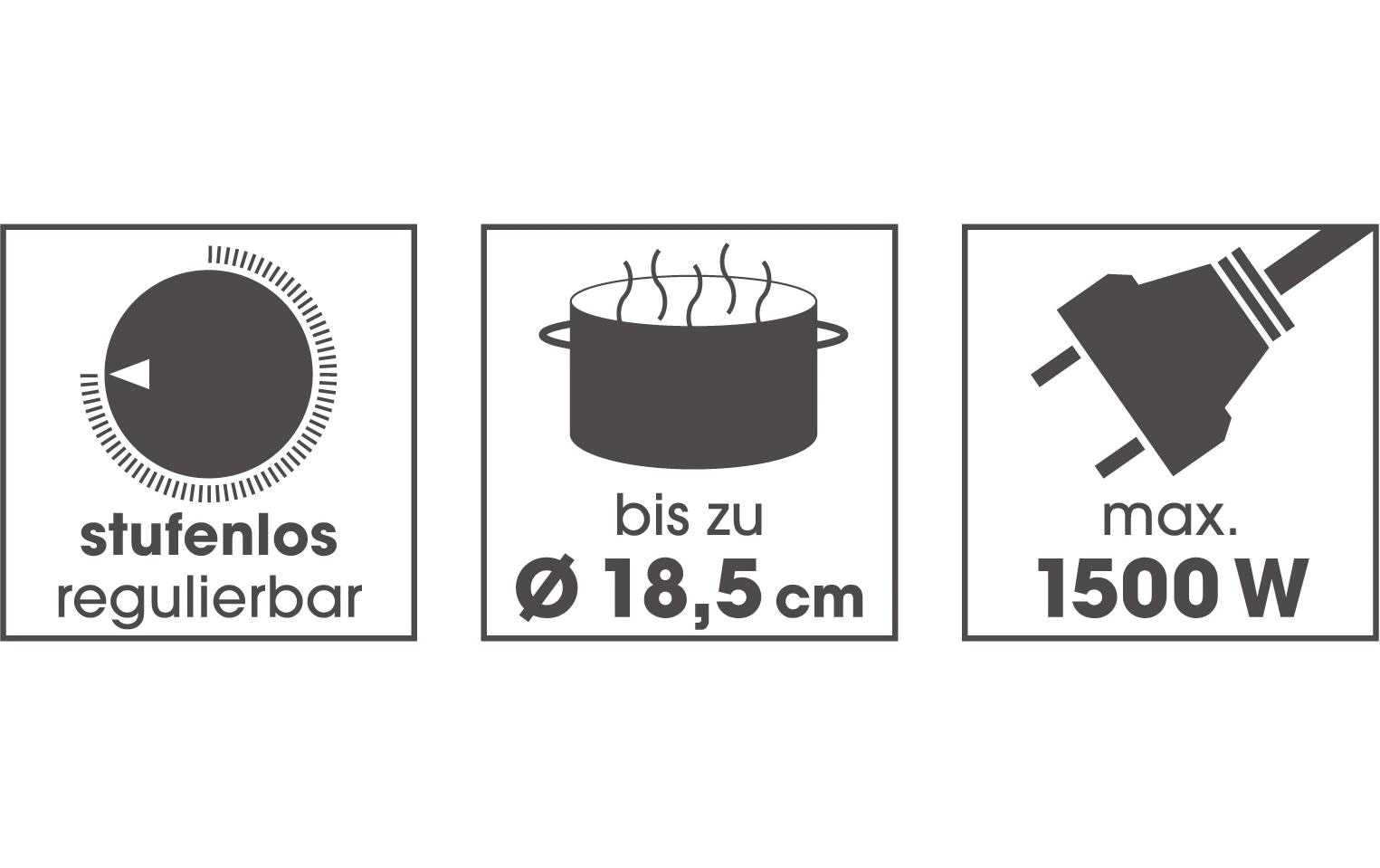 GOURMETmaxx Einzelkochplatte »1500 W«