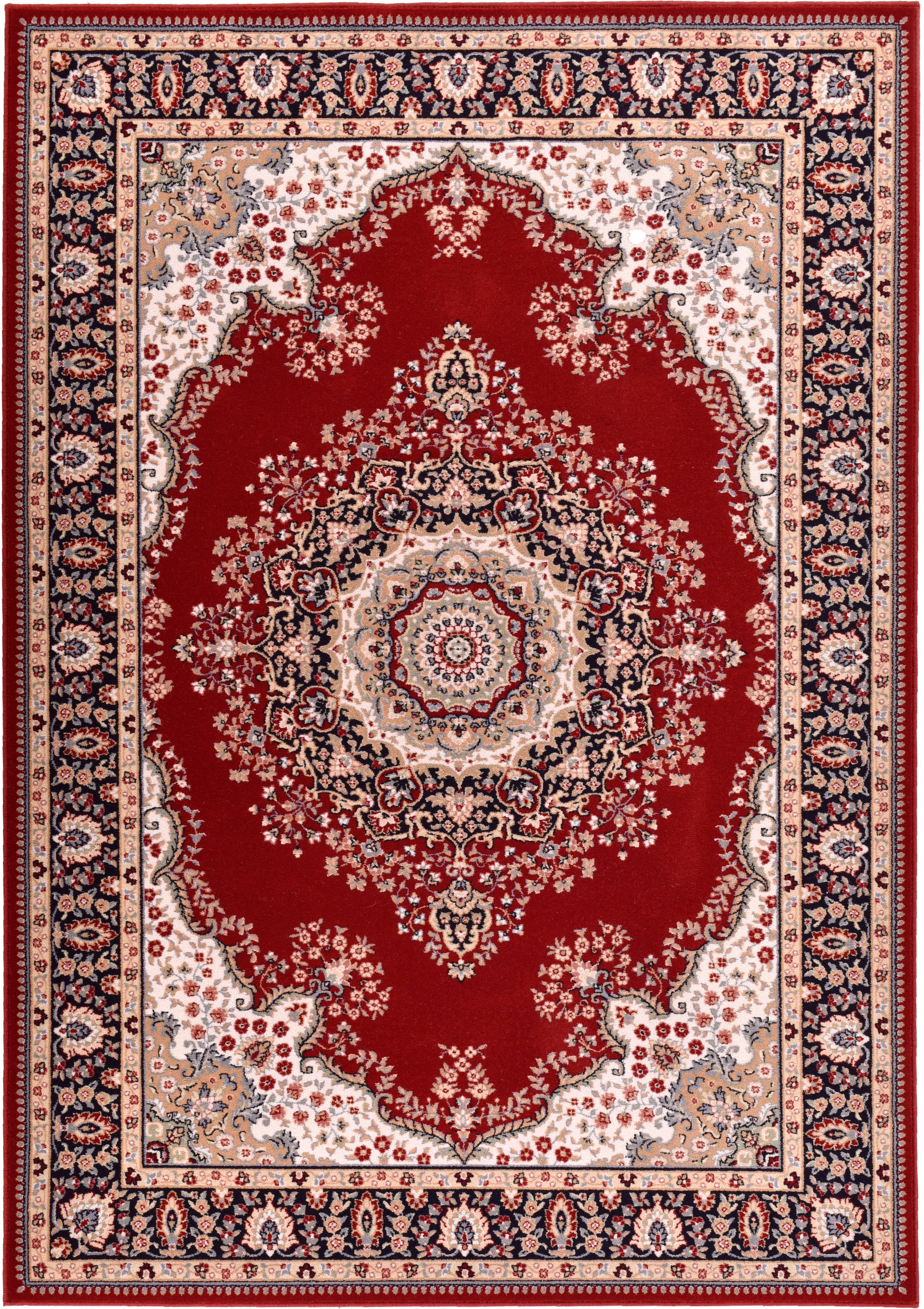 my home Wollteppich »Oriental D3«, rechteckig, 10 mm Höhe, reine Wolle, Orient-Optik, Wohnzimmer