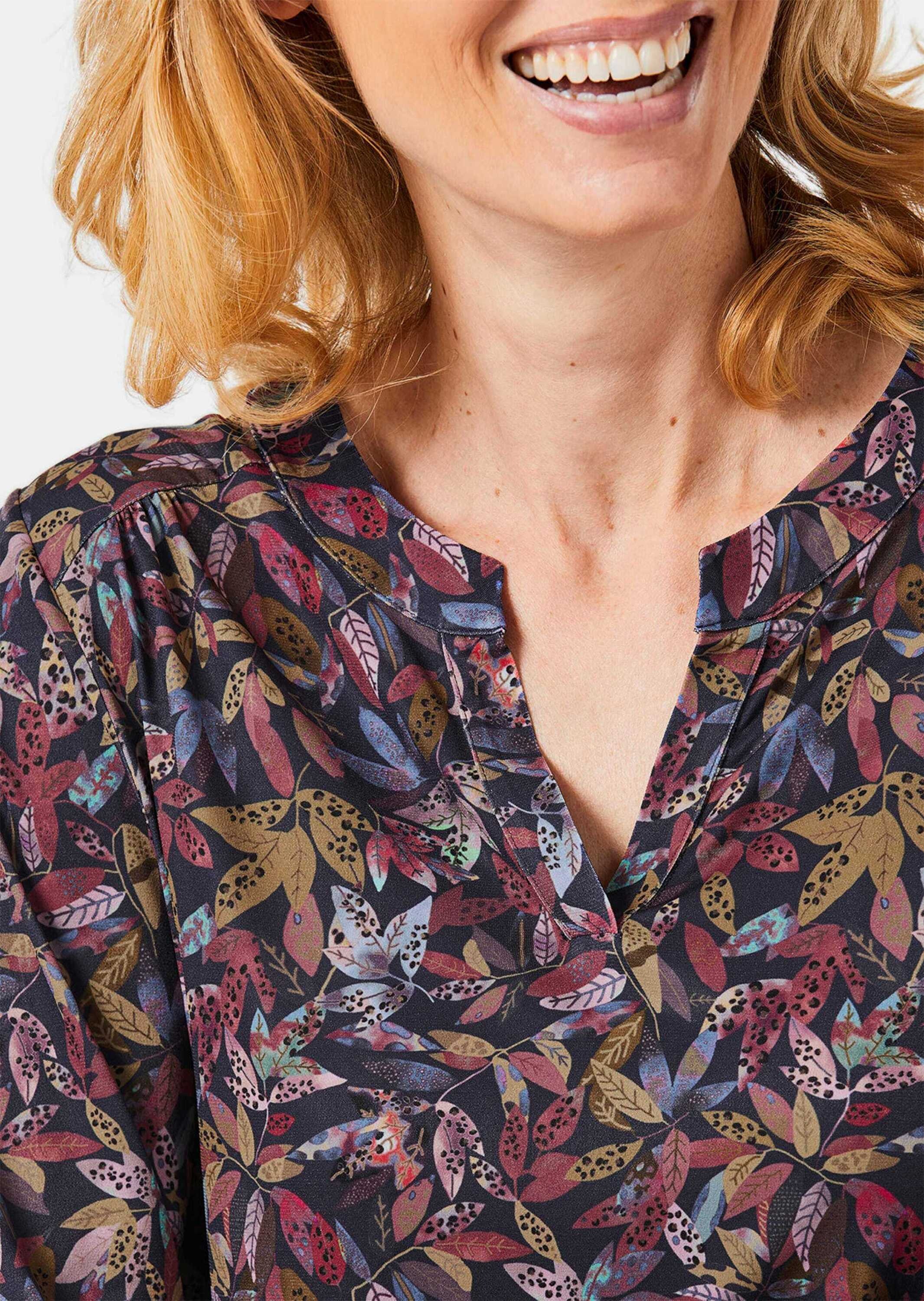GOLDNER Kurzarmbluse »Jerseybluse Blusenshirt in femininer Form«
