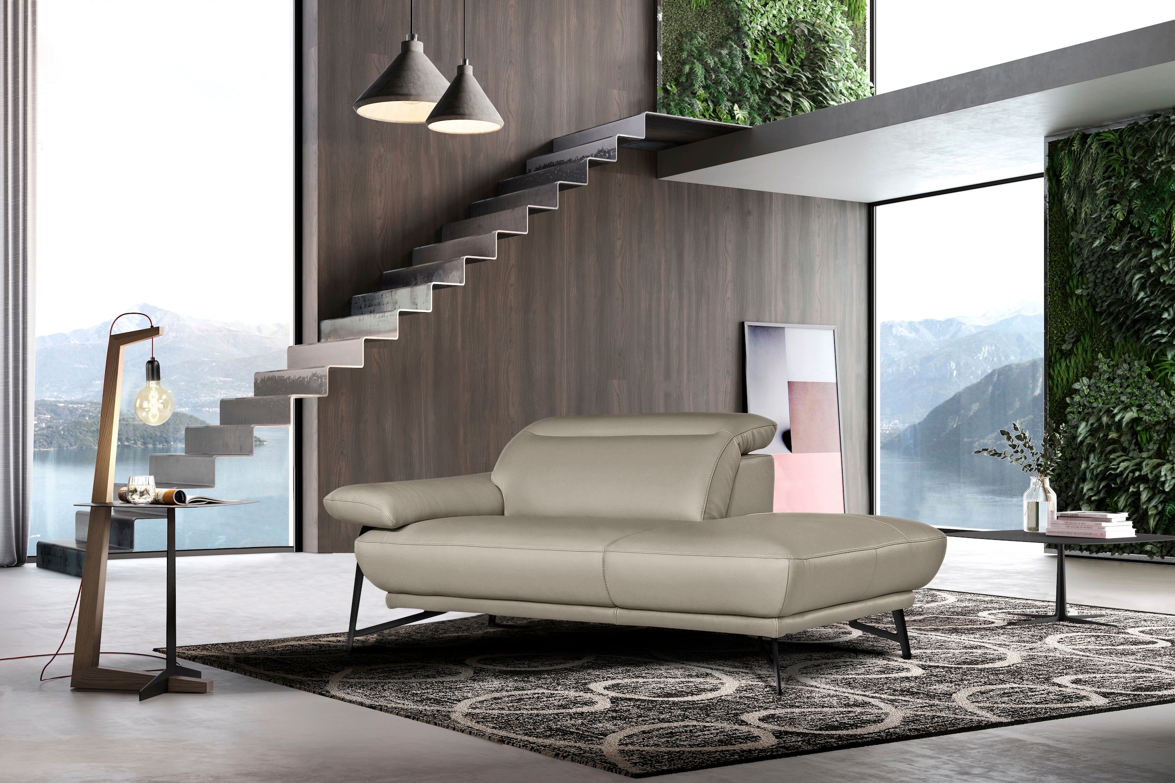 Egoitaliano Ottomane "Anais, Designsofa mit hohem Sitzkomfort, Designfuß", günstig online kaufen
