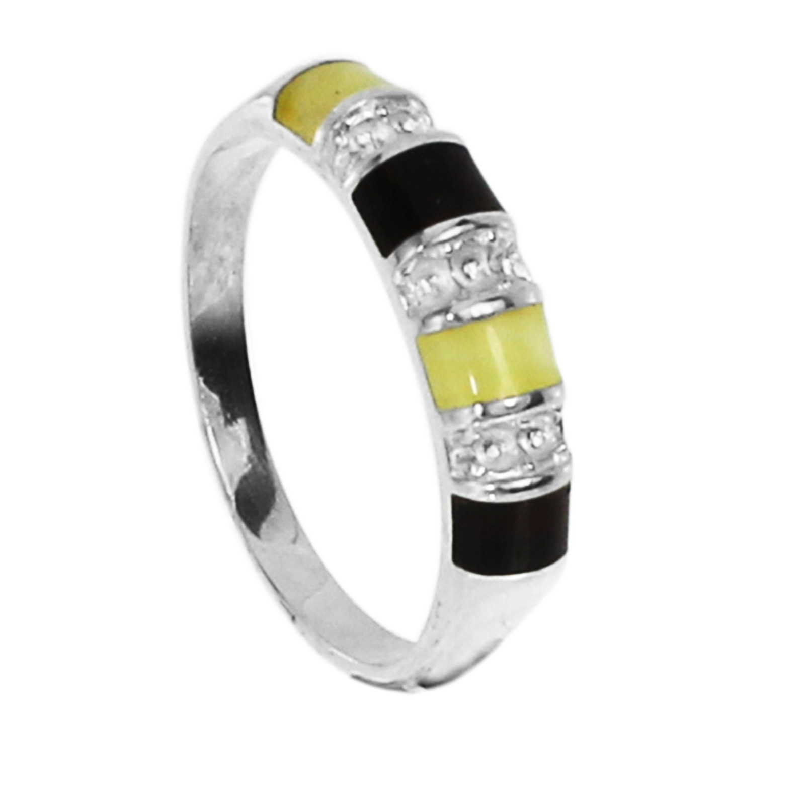 Fingerring OSTSEE-SCHMUCK "- Bente - Silber 925/000 - Bernstein" Gr. 62, silber (silber 925, silberfarben, weiß), Fingerringe, Damen, 62, Fingerring
