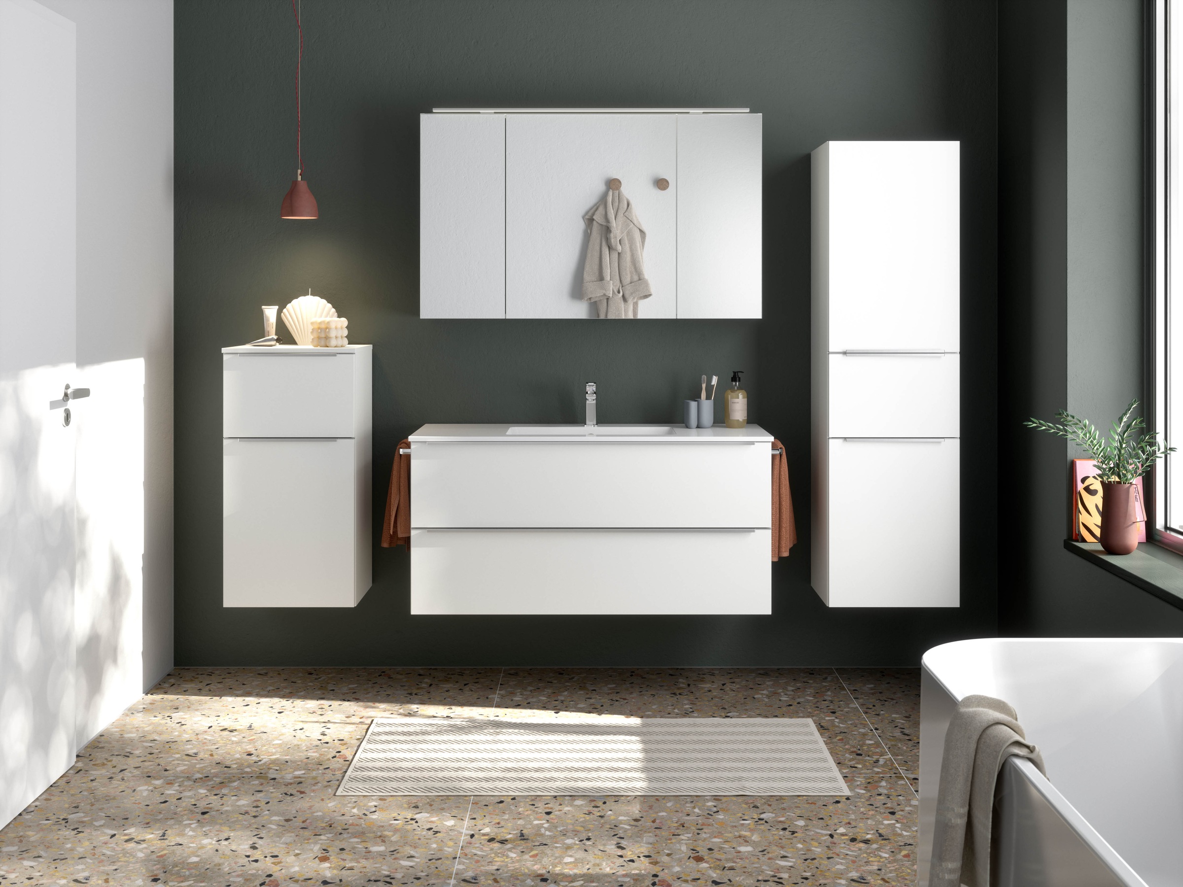 nobilia Badmöbel-Set "Levere" vormontiert, mit Soft-Close, 4 Stk. tlg. günstig online kaufen