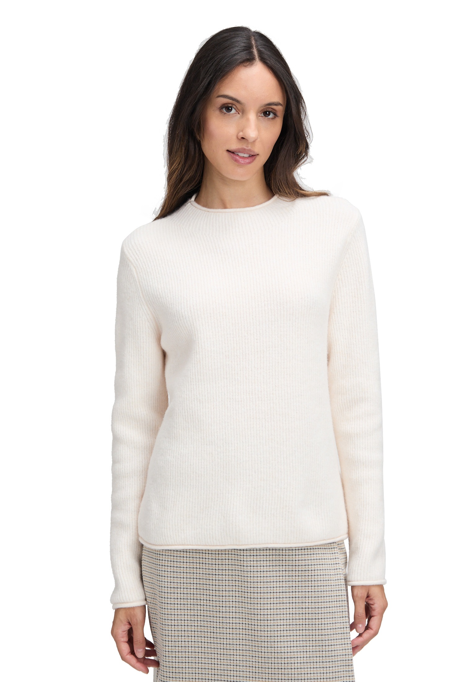 Cartoon Strickpullover "Damen mit Stehkragen" 1 Stk. günstig online kaufen